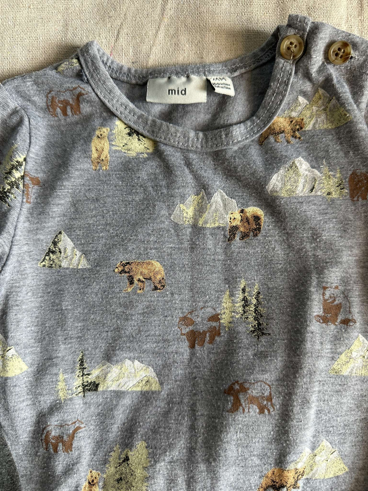 Bear Print 2-Piece Set, Kids 24 Month (18-24M)