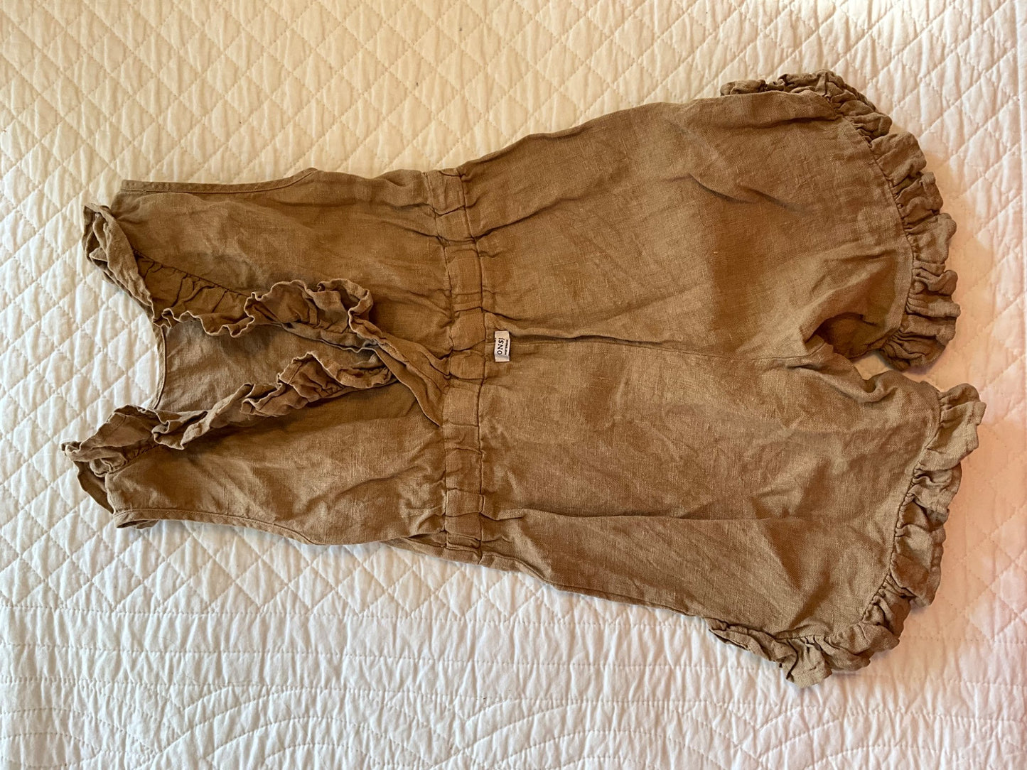 Donsje Amsterdam Linen Romper, Kids 6/6X (extra small)