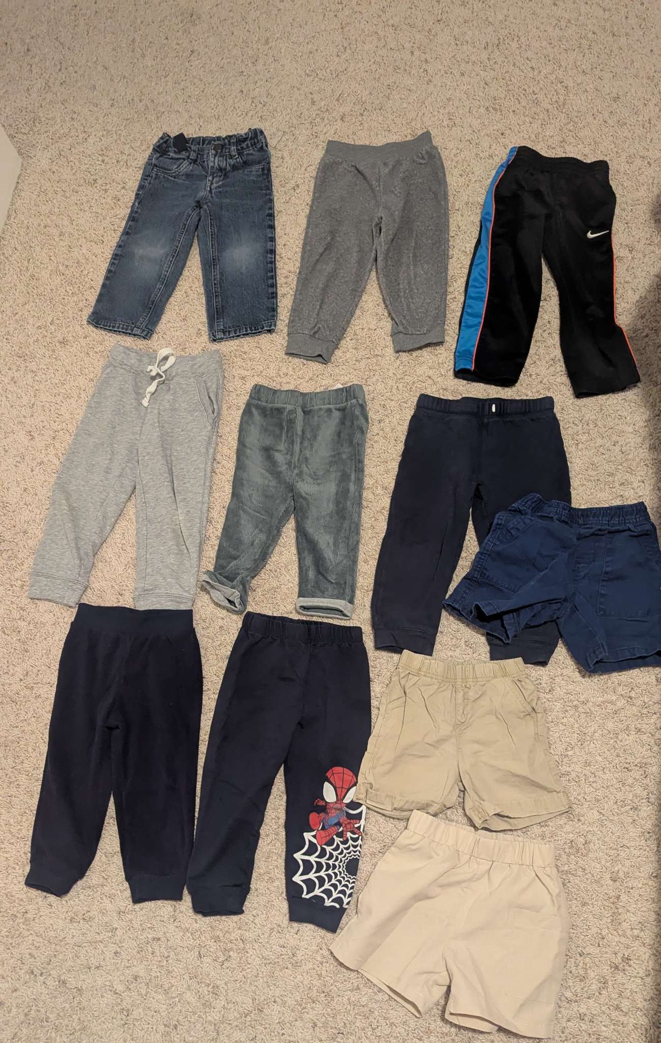 11 in all - 8 pants/ joggers + 3 shorts - Boys 2-3T, Kids 2T