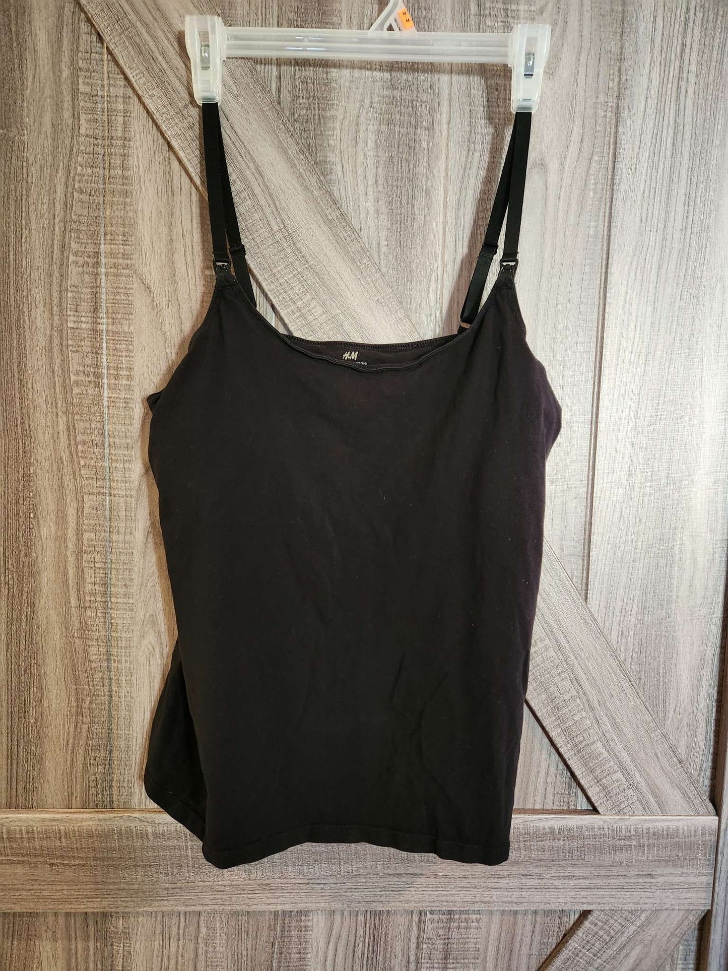 Two black nursing tanks, Maternity L (12-14)