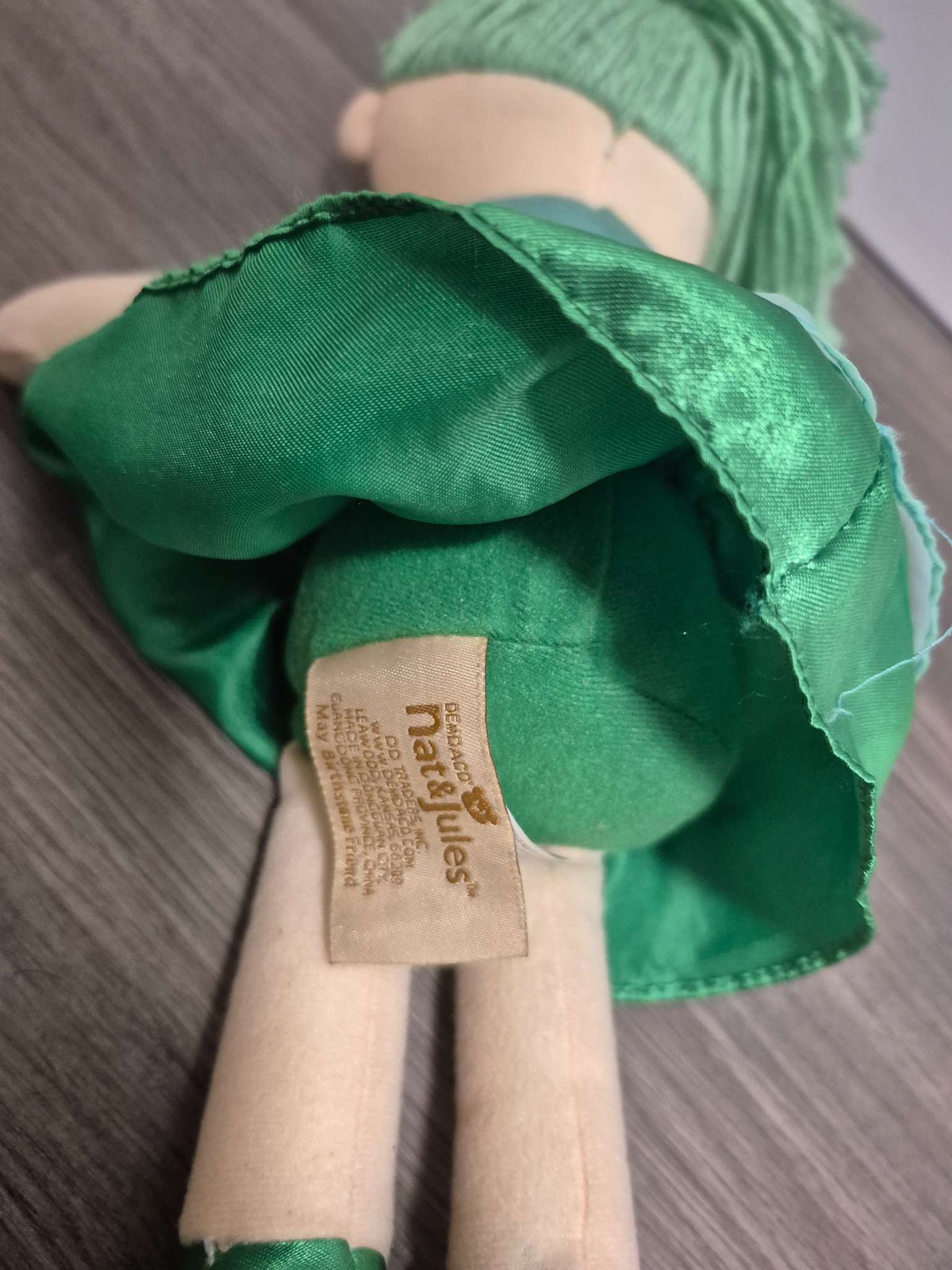 Nat & Jules Demdaco Green Doll Plush Vintage (10 Inch)