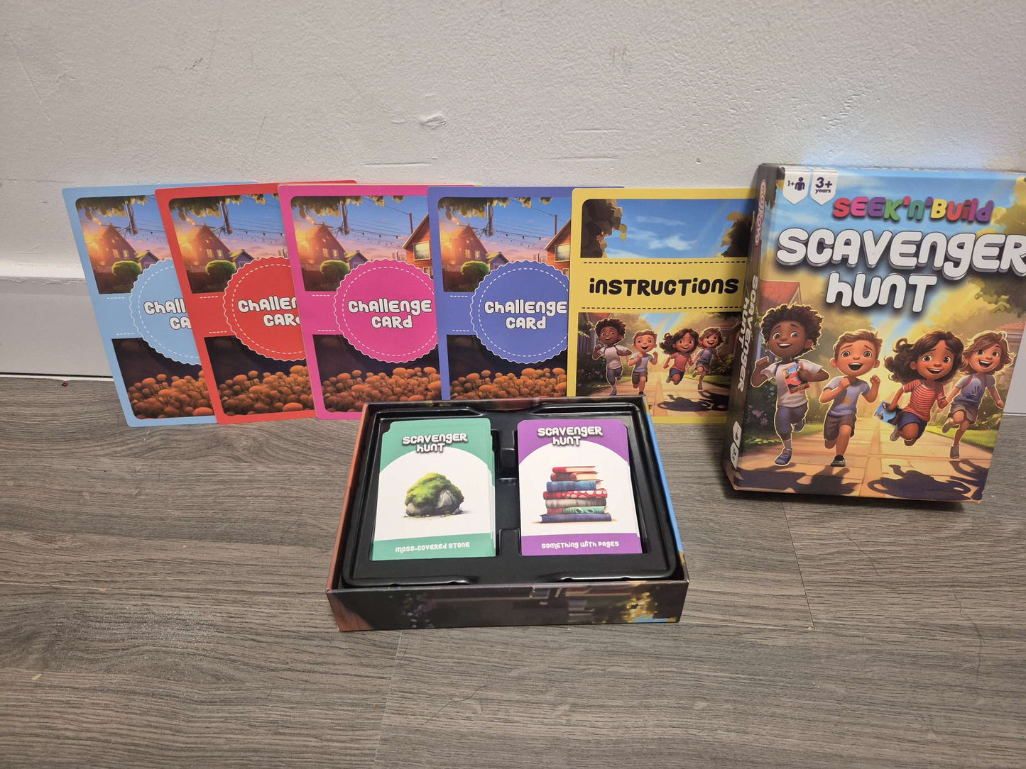 Scavenger hunt card game