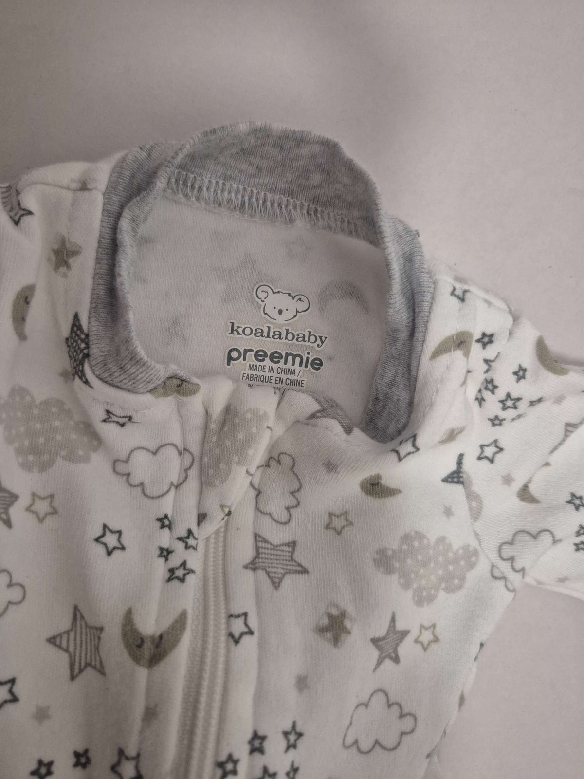 Preemie Baby Neutral and Gray Bundle Onsies And Sleepers And Hat, Kids Newborn