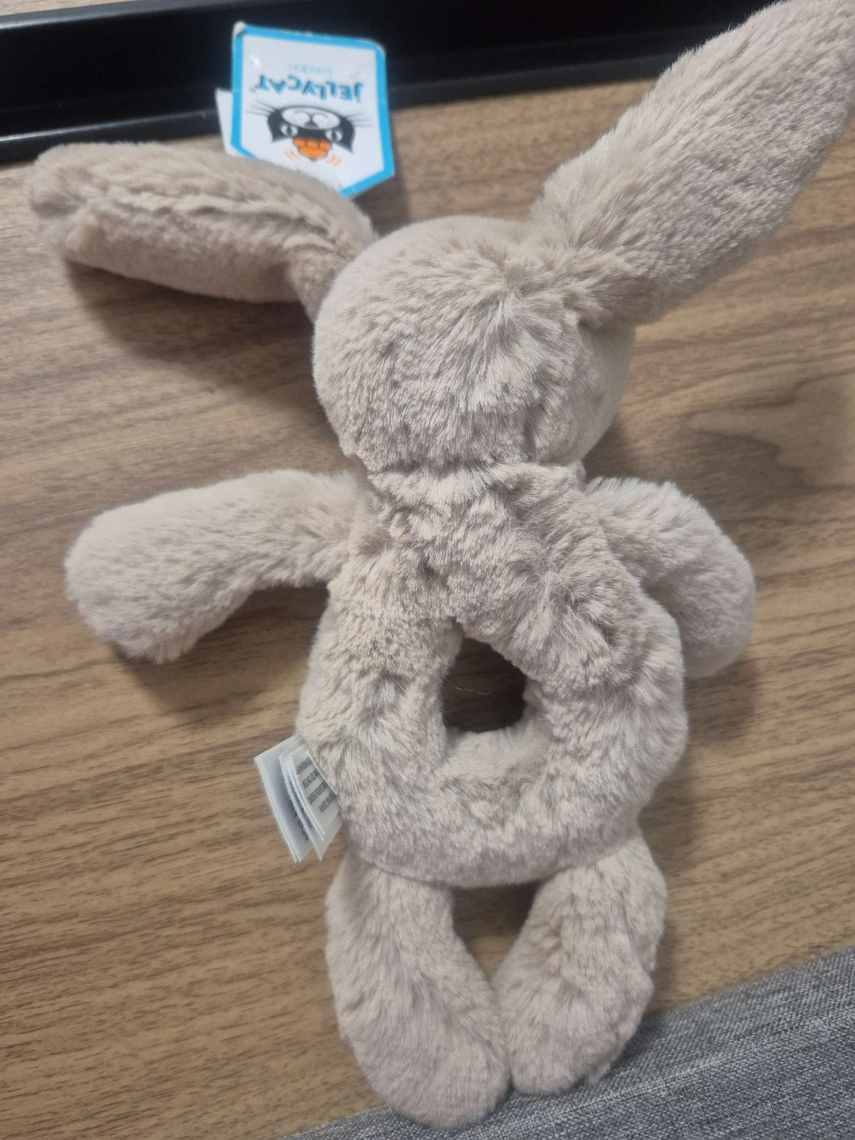 Jellycat Bashful Beige Bunny Ring Rattle New With Tags