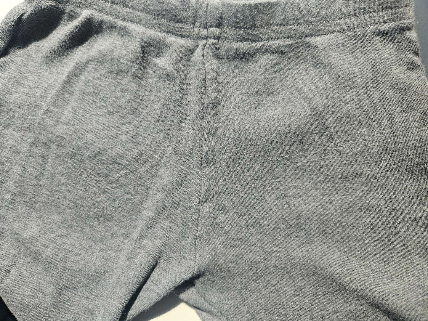 5 piece boys 12-18 month set (light blue shirt, blue/grey striped diaper shirt, grey sweats,big trouble, blue jumper), Kids 18 Month (12-18M)