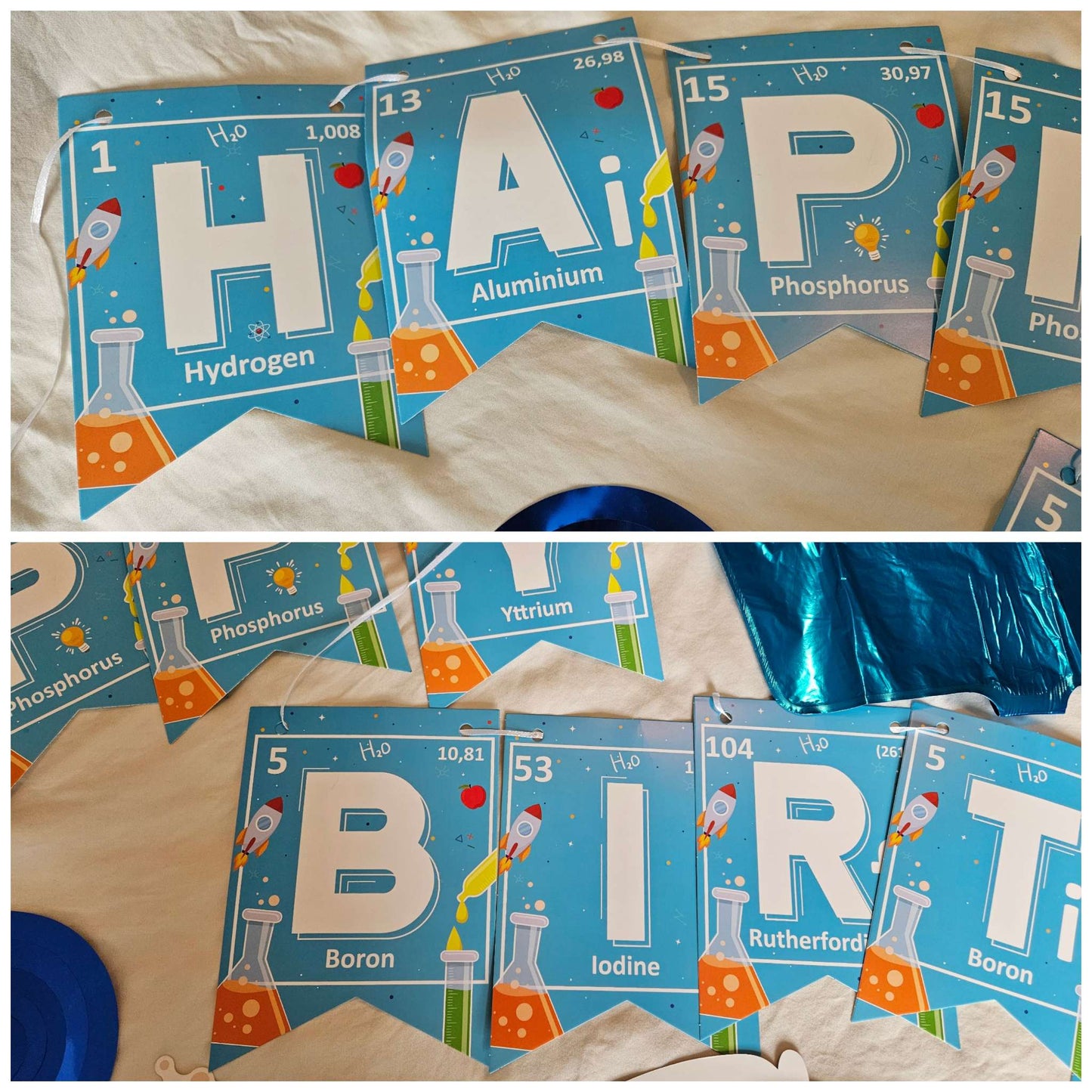 Science themed party decorations