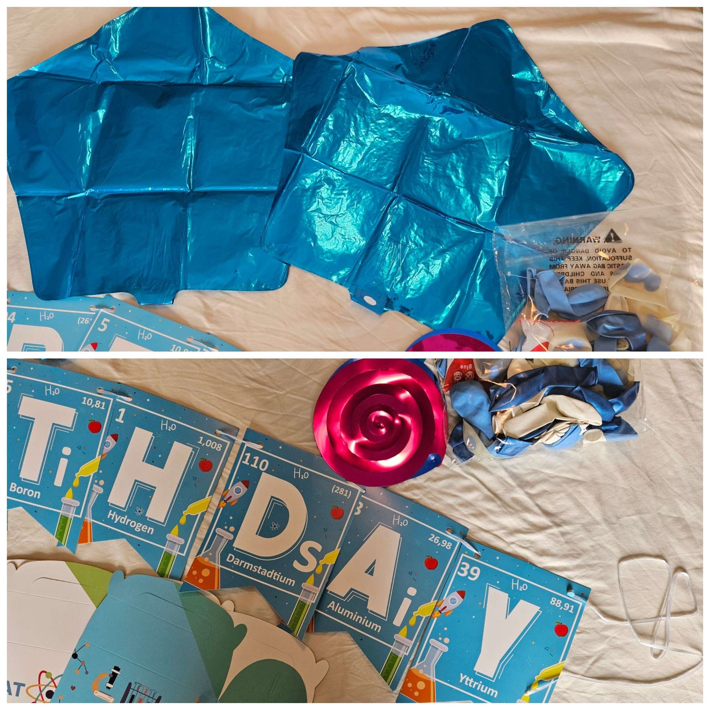 Science themed party decorations