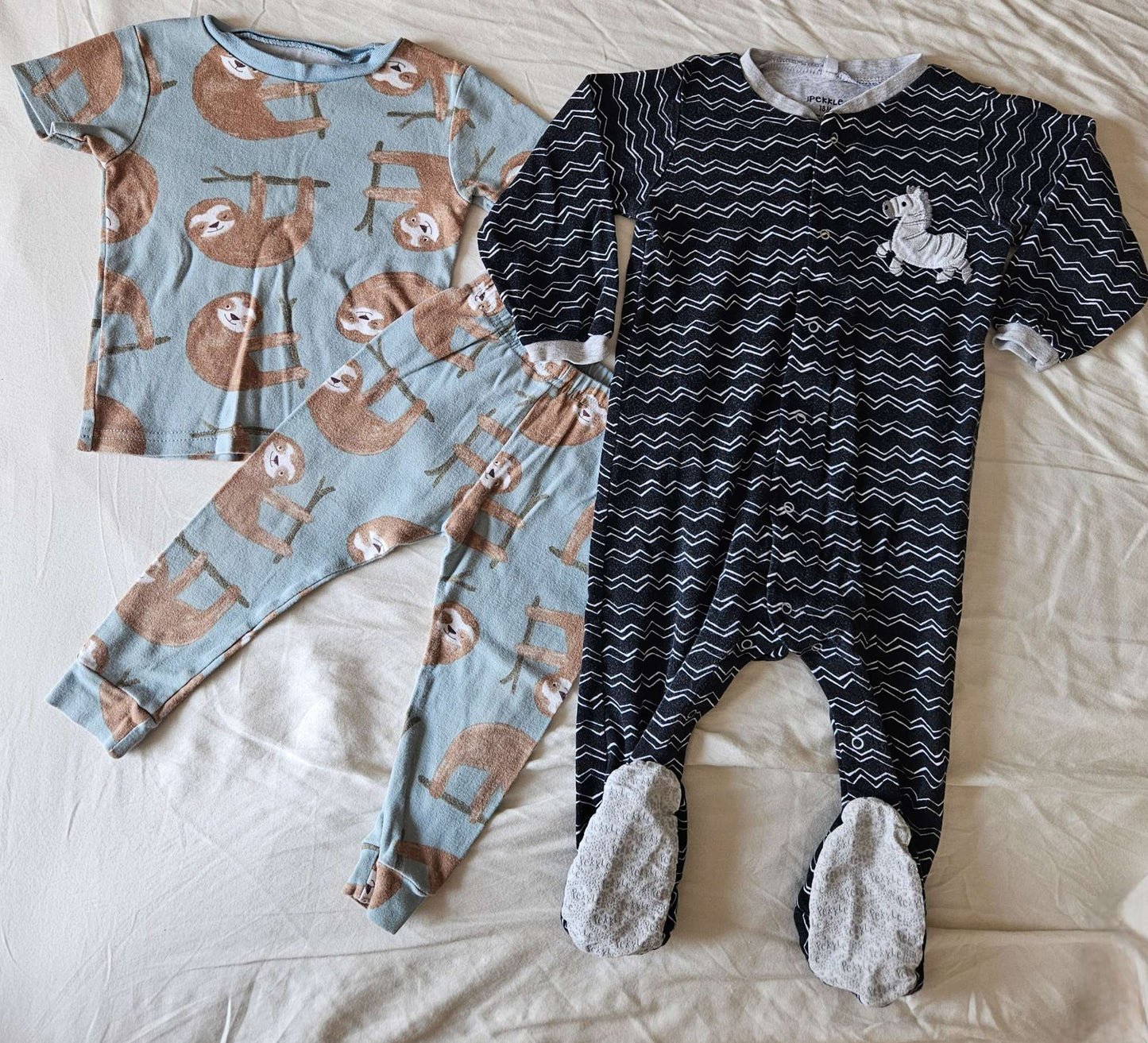 18 month pajamas set (sloth 2 piece and zebra sleeper), Kids 18 Month (12-18M)