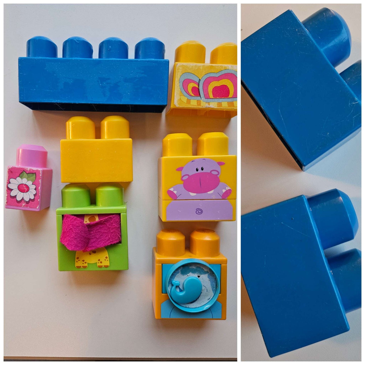 Huge Mega blocks set - 137 Lego blocks, mixer truck and wagon