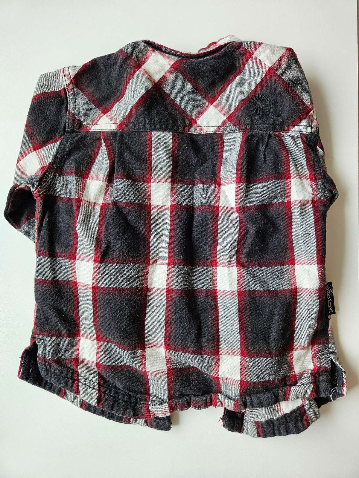 Red and black checkered button up long sleeve , Kids 3T