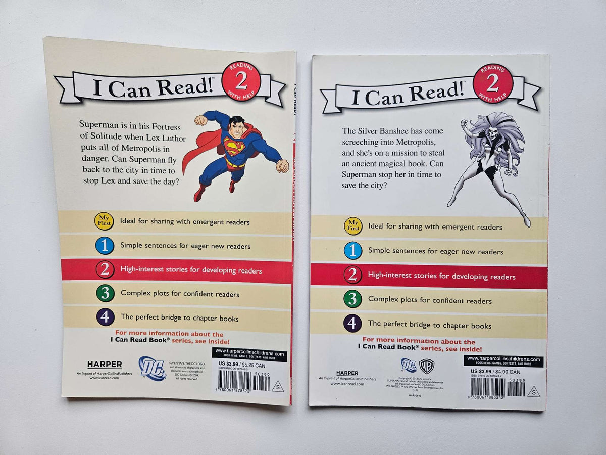 I can read level 2 Superman books -set of 2