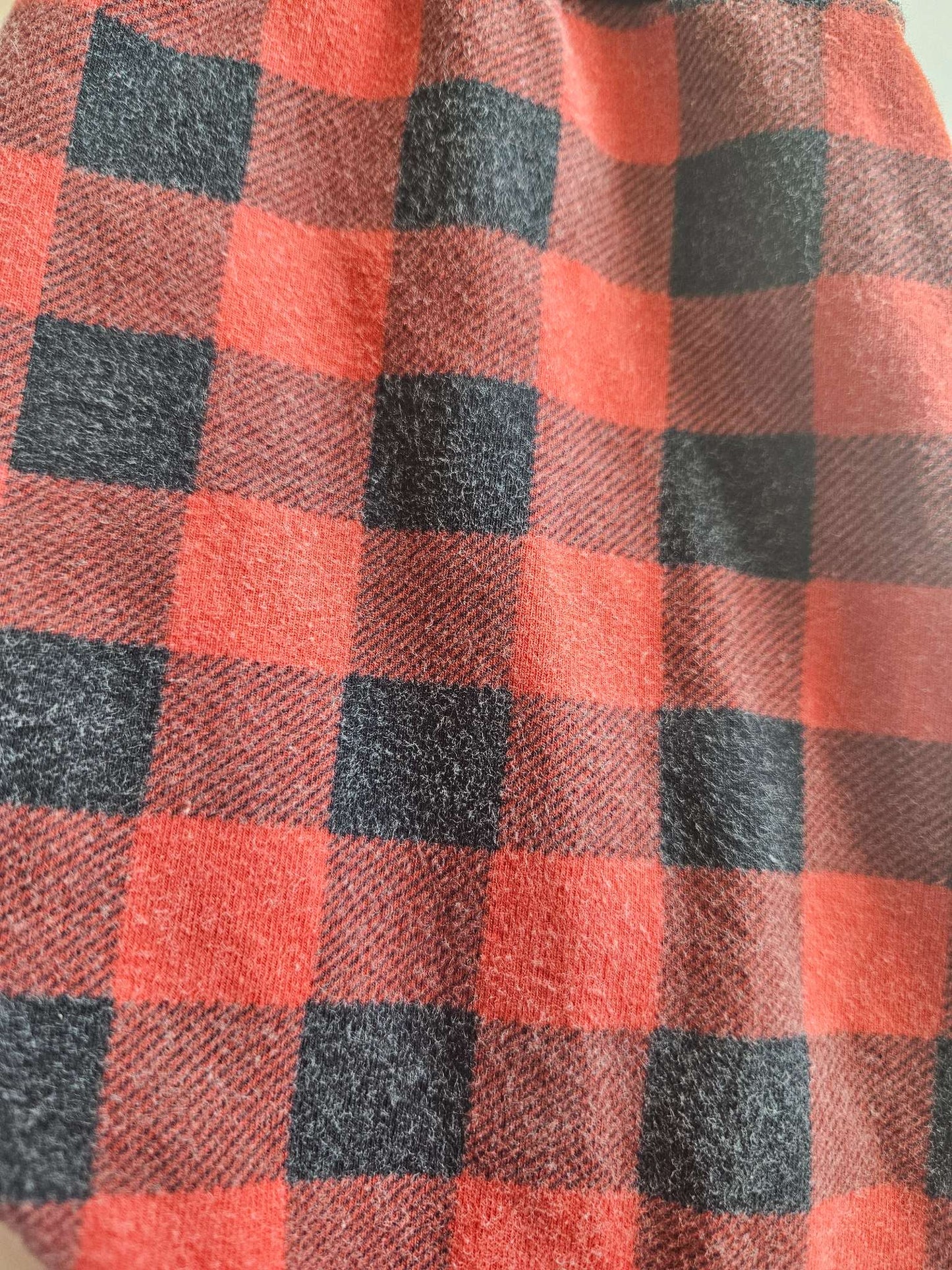 Red plaid grow with me pants size 3-12 months , Kids 9 Month (6-9M)