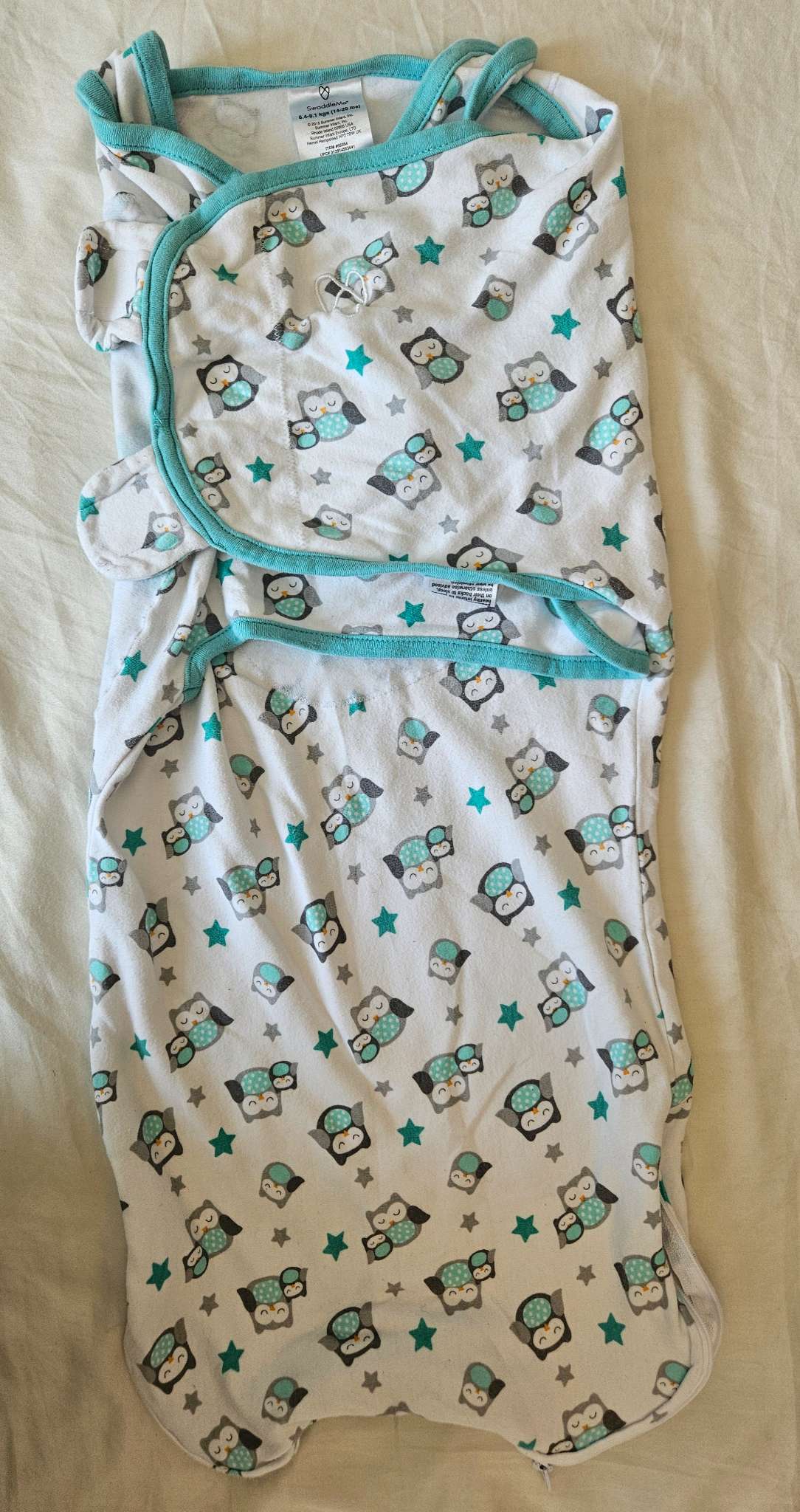 Owl SwaddleMe sleepsack 14-20lbs , 6-12 Months (Medium)