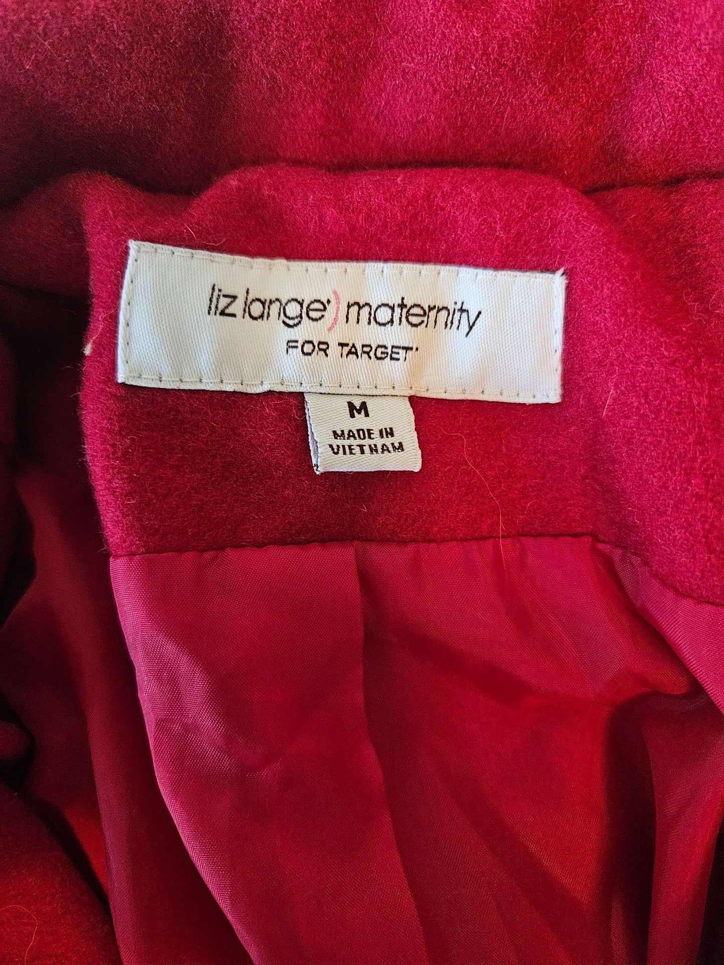 Liz Lange Maternity Red wool coat size M, Maternity M (8-10)