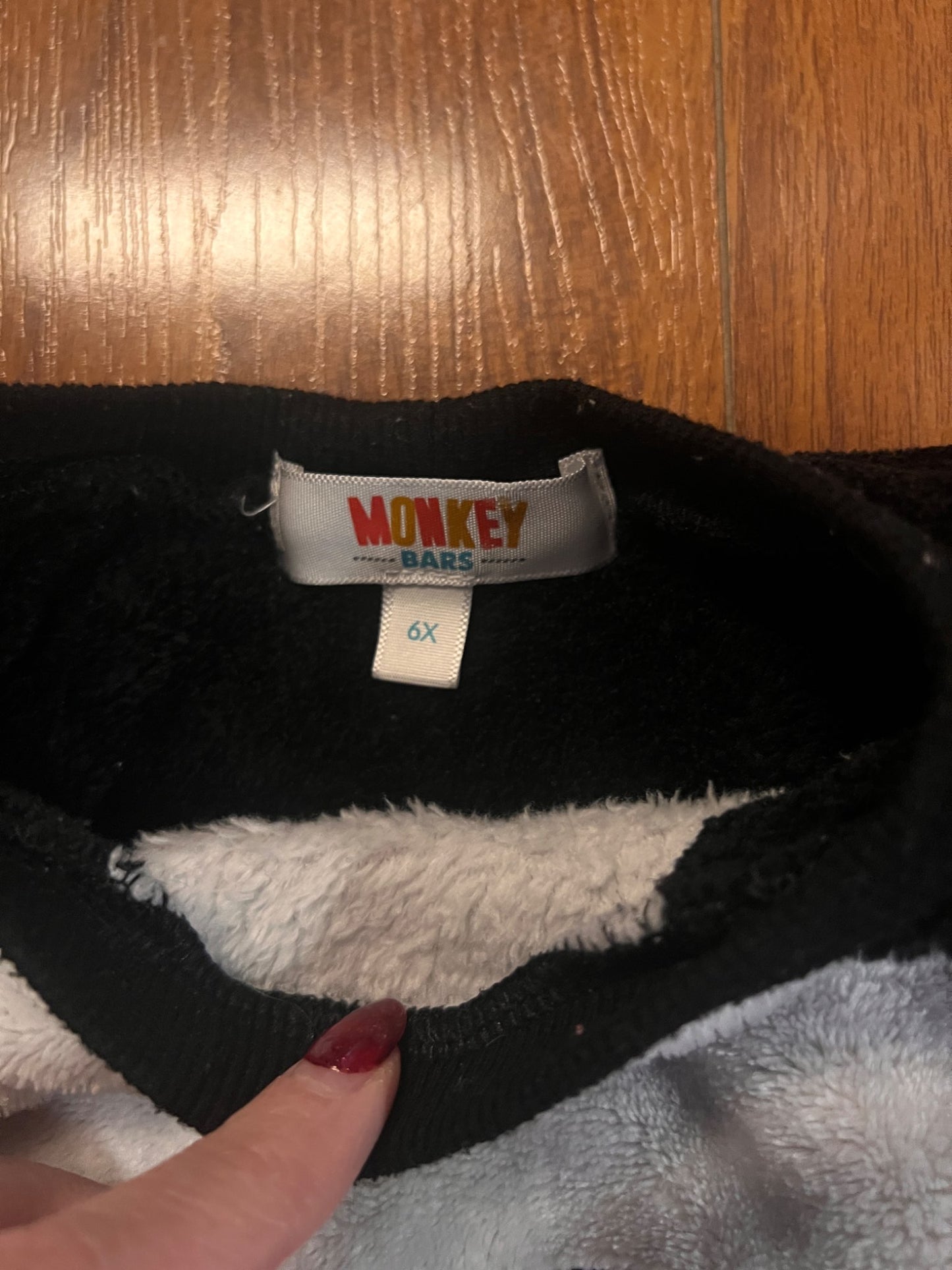Girl’s Panda Fleece Sweater, Kids 6/6X