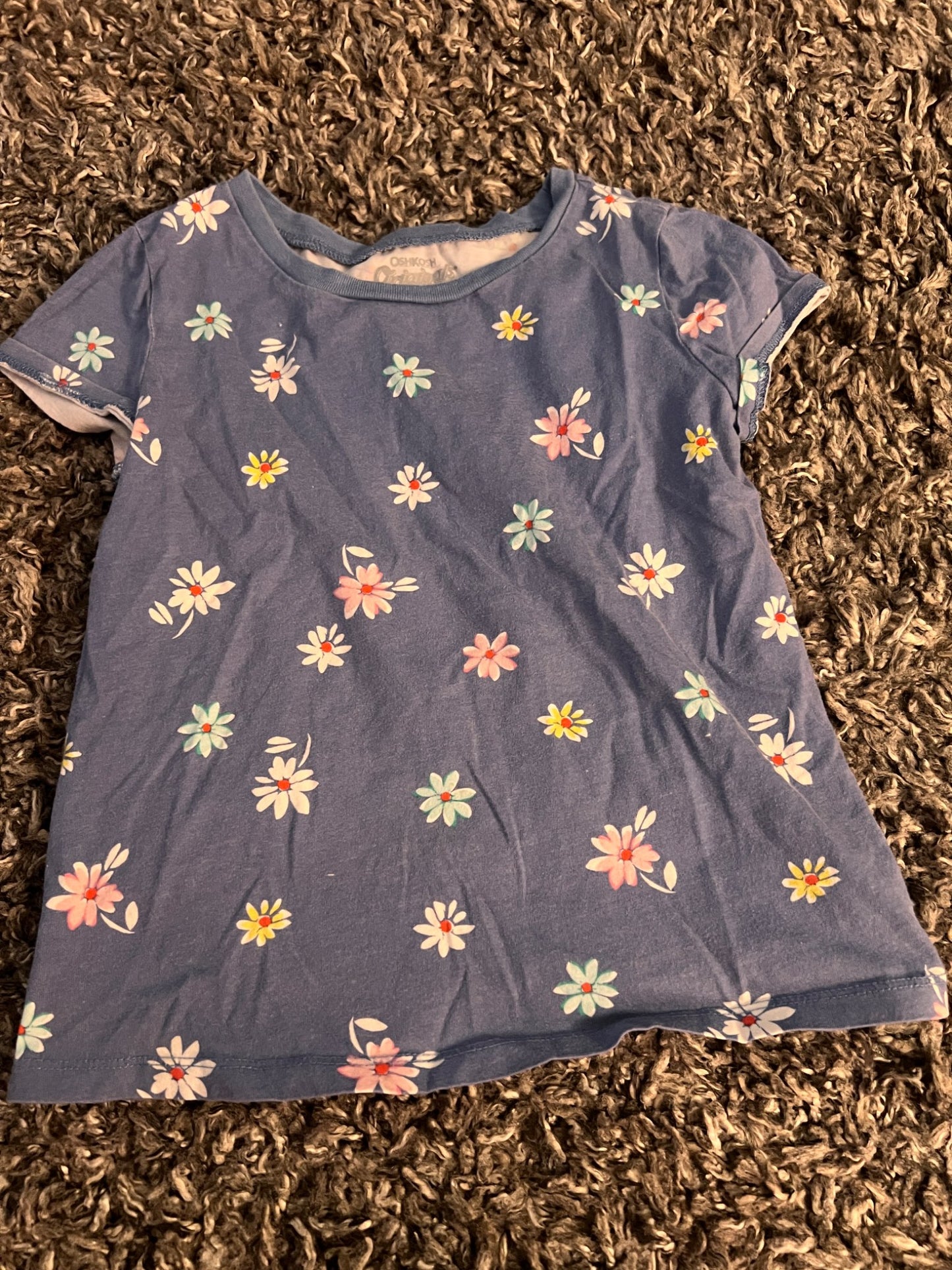 Girl’s Flower T-Shirt , Kids 6/6X