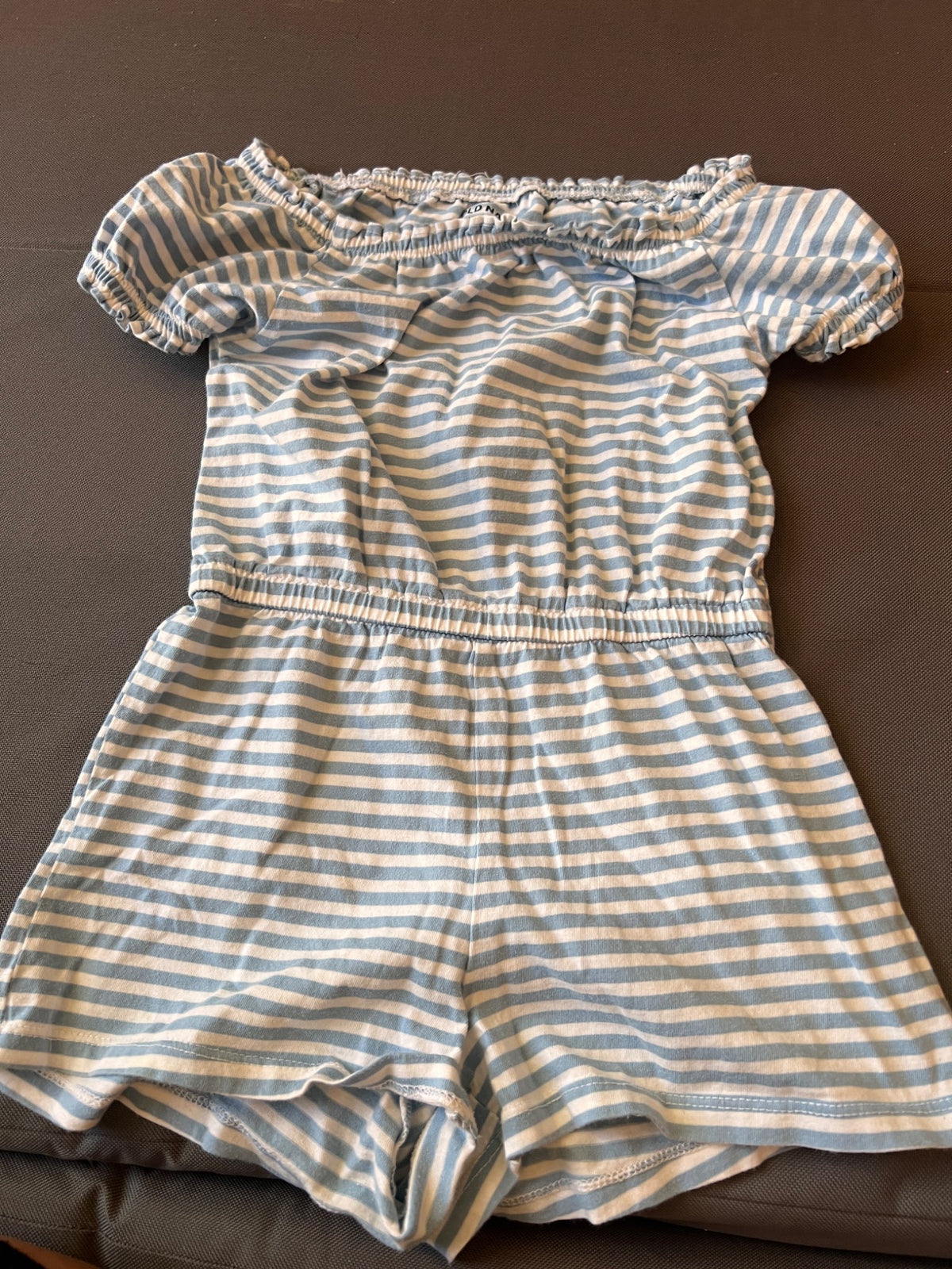 Girl’s Striped Romper , Kids 6/6X