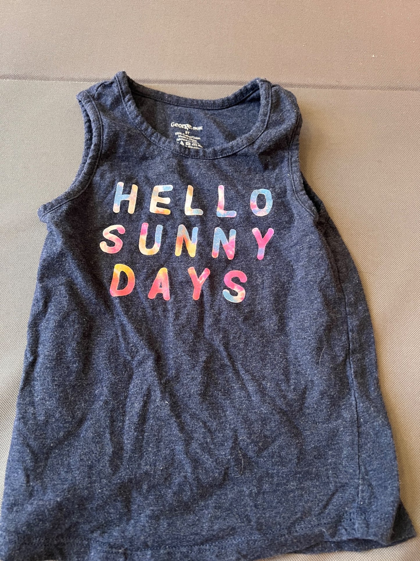 Girl’s Hello Sunny Days Tank Top , Kids 6/6X