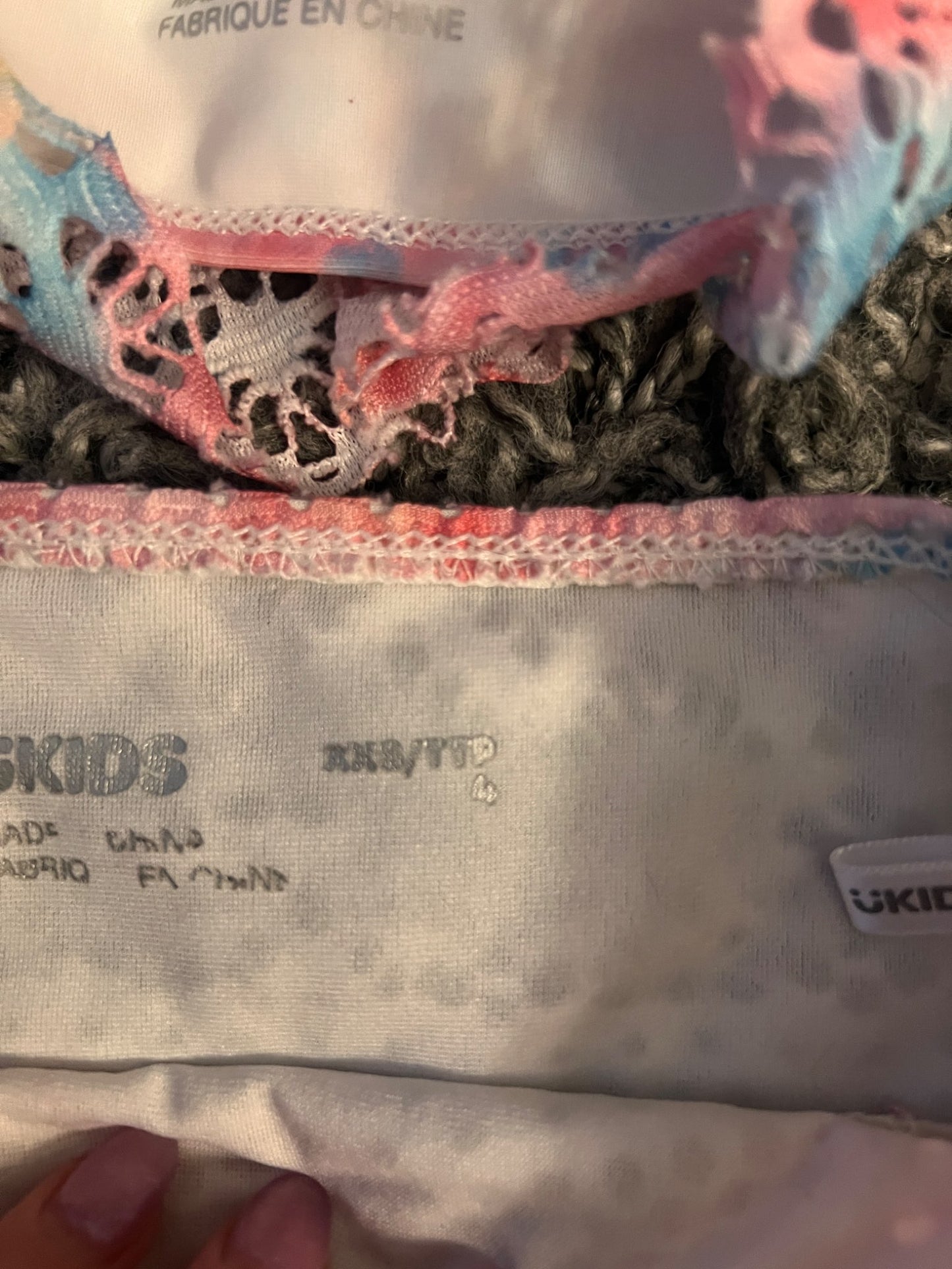 Girl’s Pink/Blue/Yellow Swimsuit, Kids 4/4T