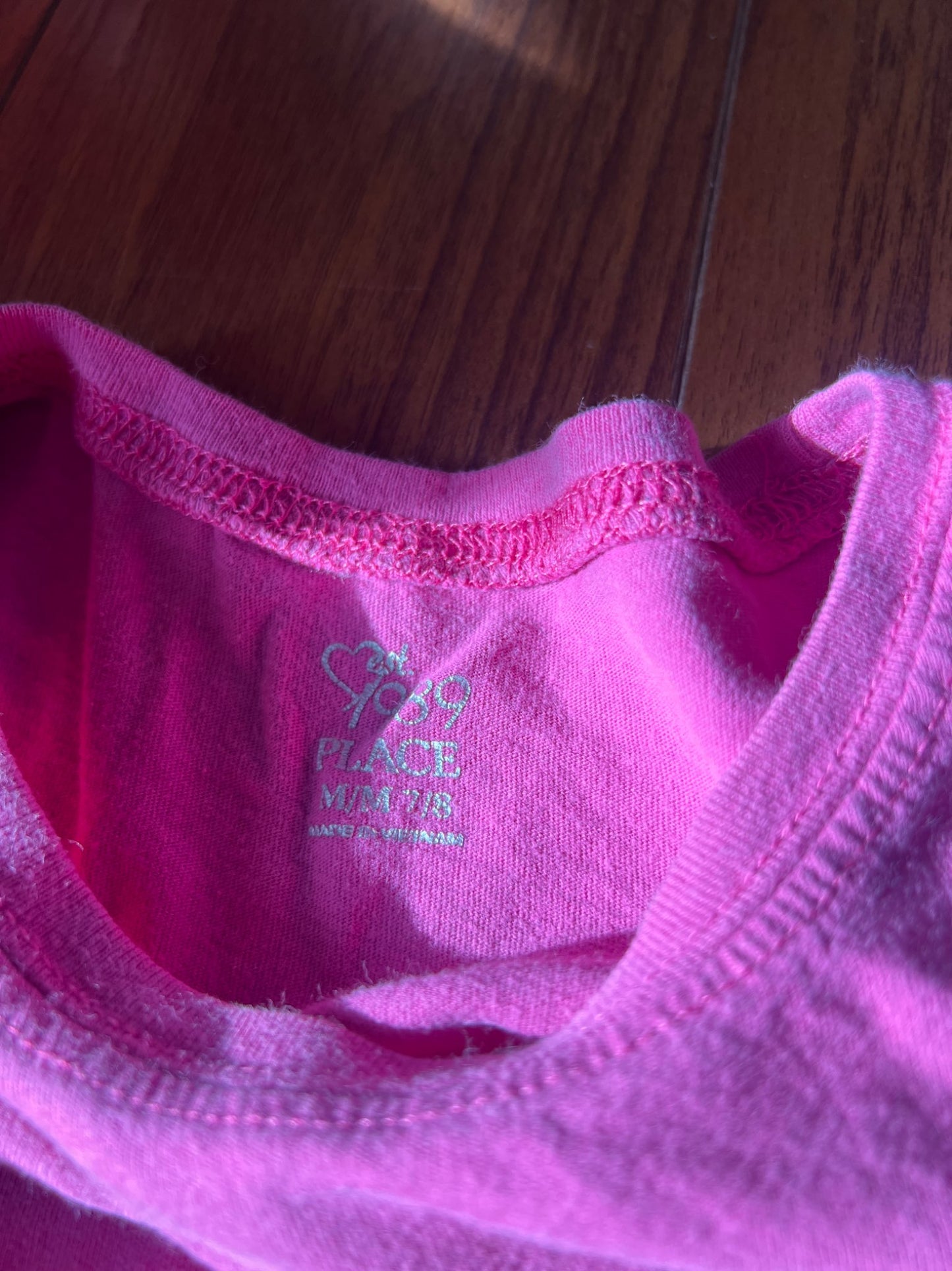 Girl’s Pink Monkey Scooter T-shirt, Kids 7