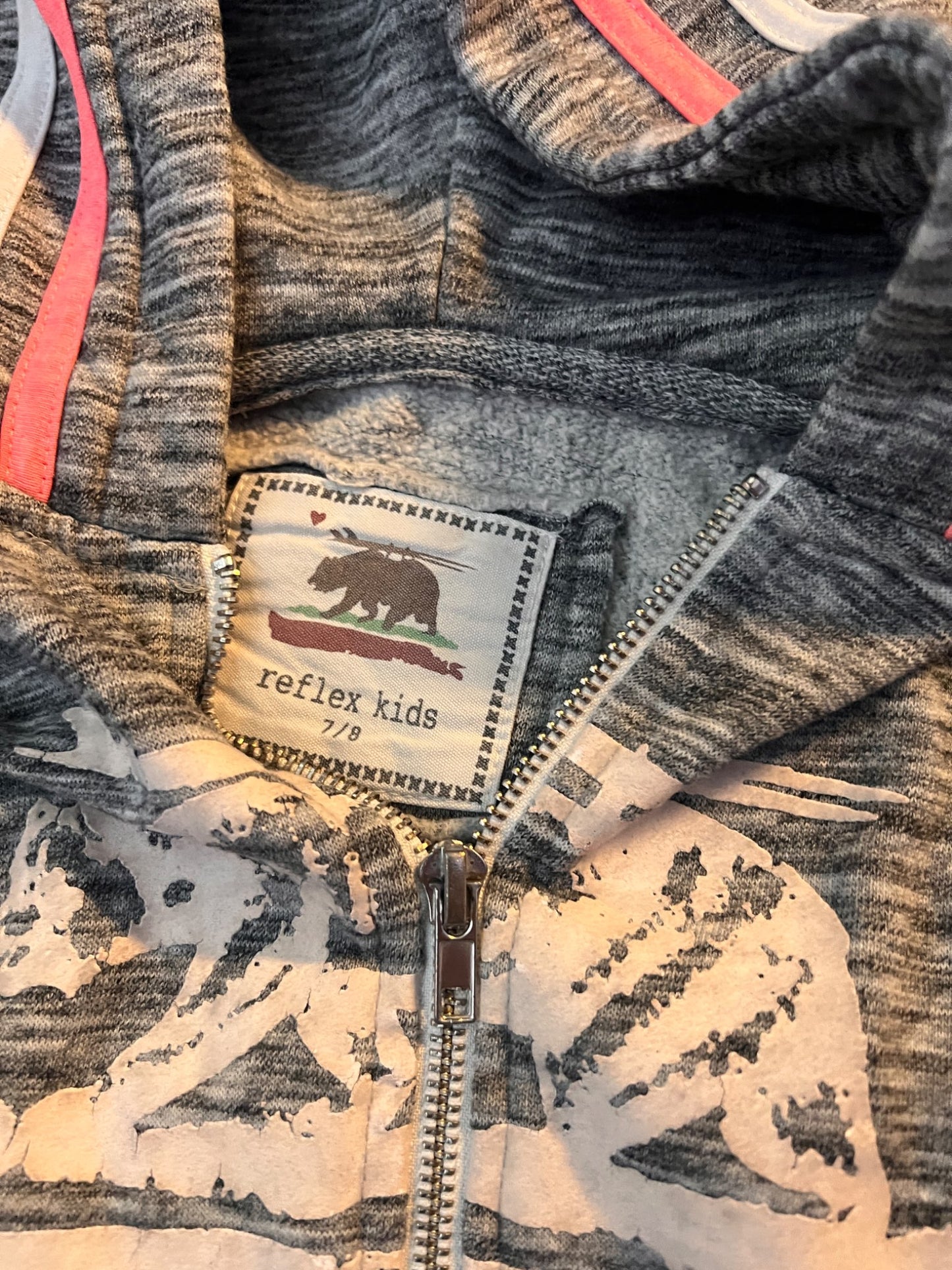 Girl’s California/Bear Zip Up Hoodie, Kids 7