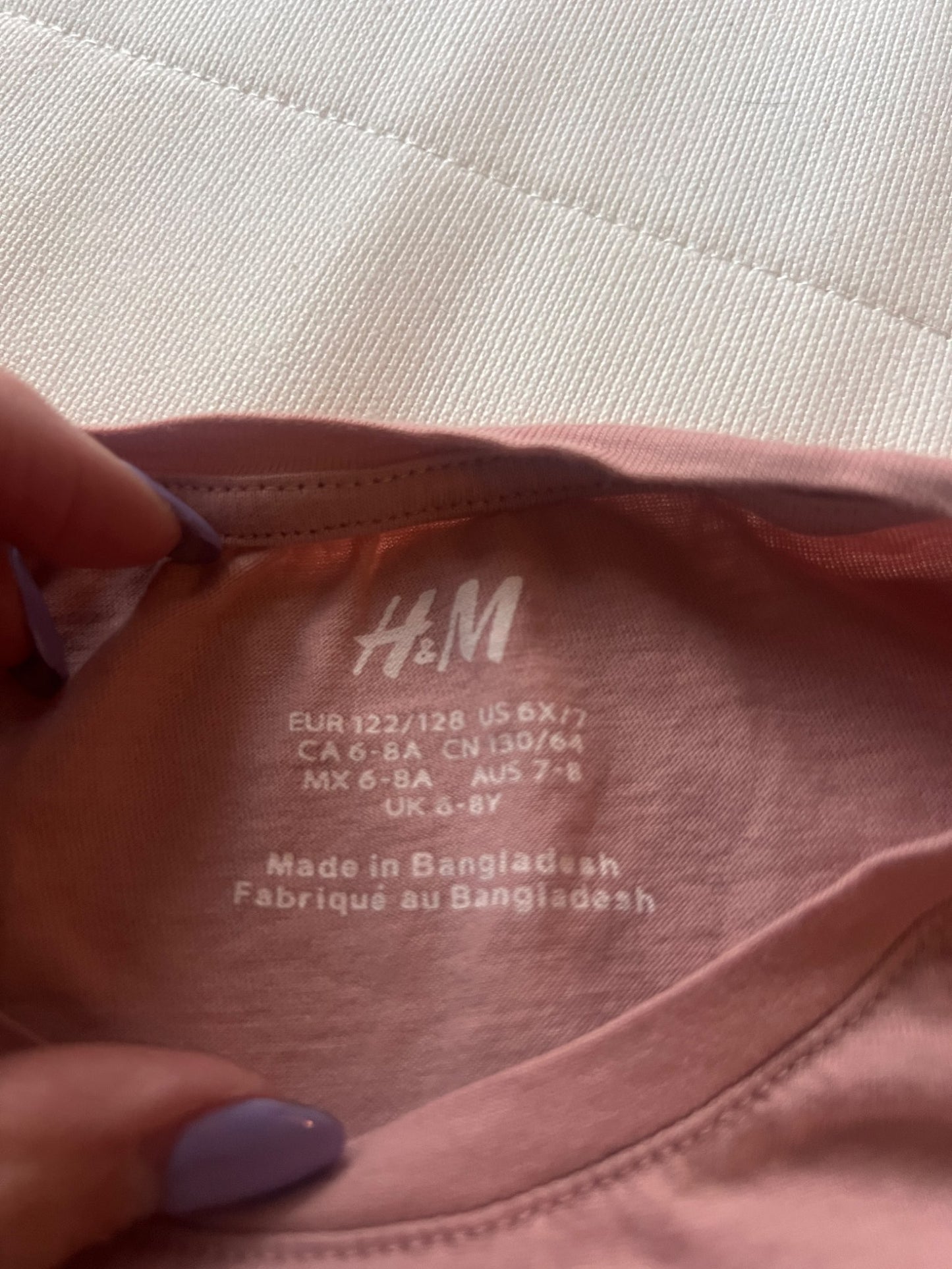 Girl’s H&M Pink T-shirt, Kids 6/6X