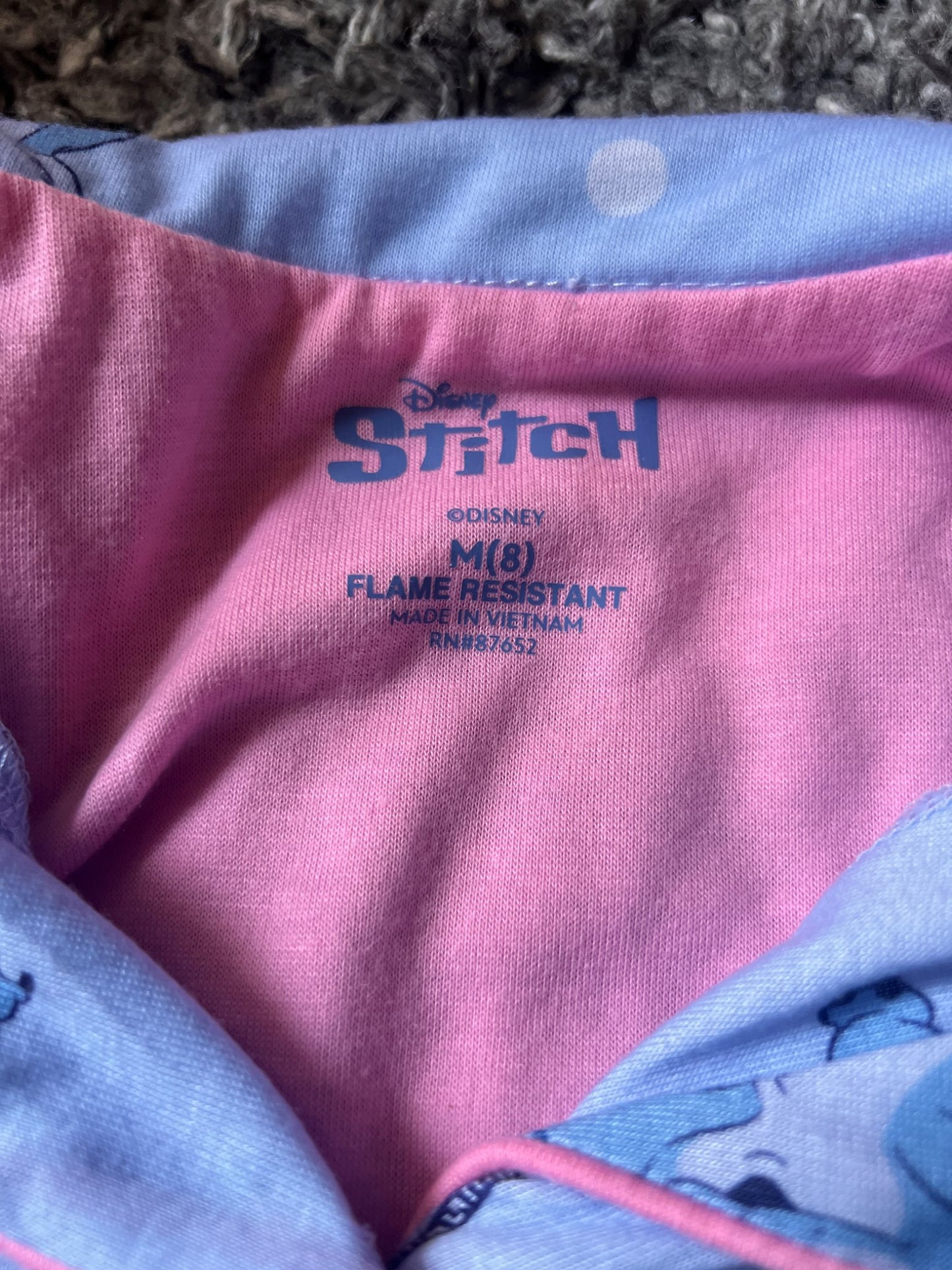 Girl’s NWOT Disney Stitch/Angel Pj’s Set , Kids 8