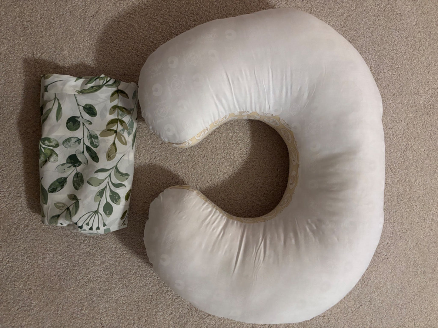 Boppy nursing pillow with pillow case