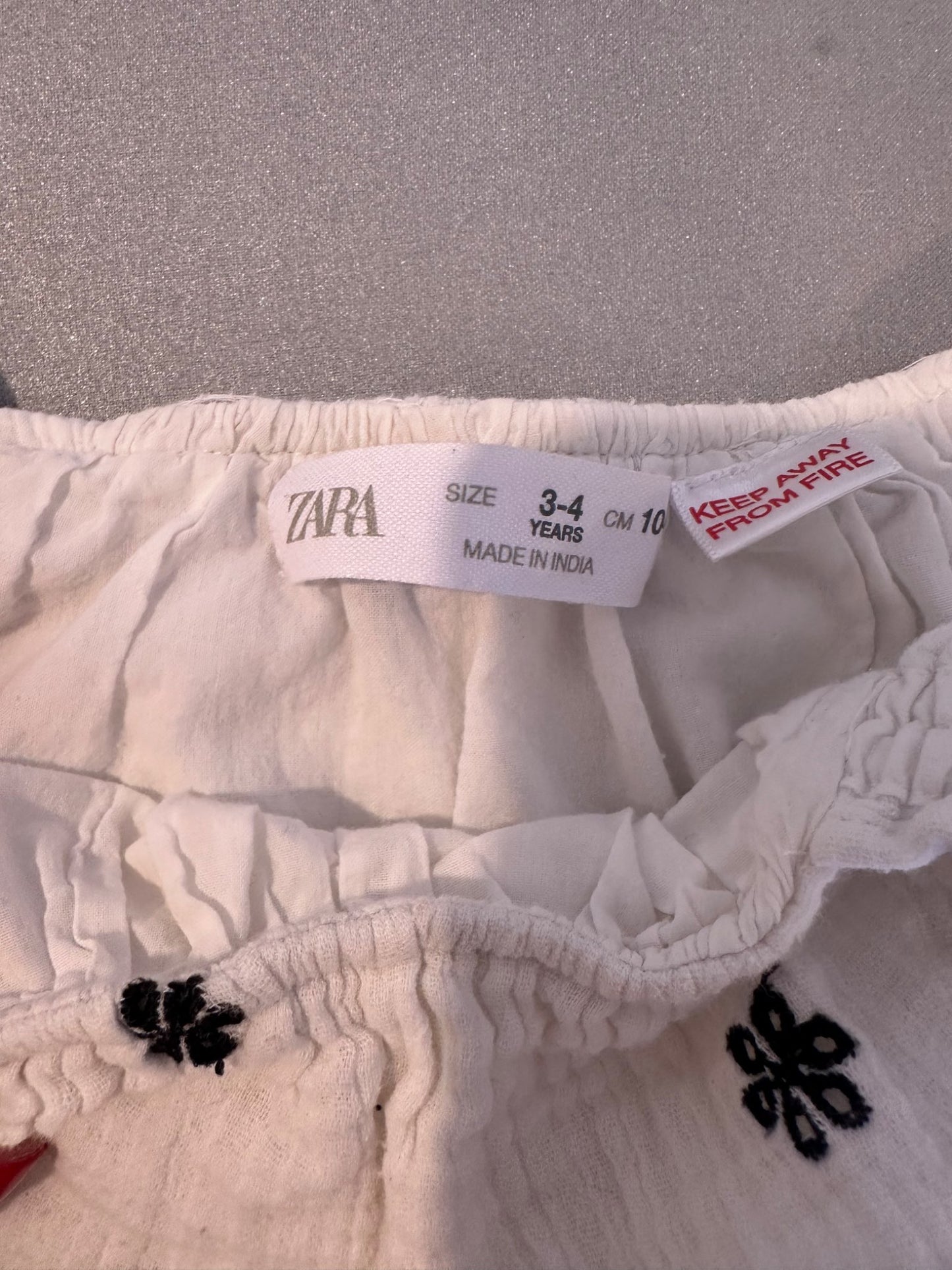 Zara Embroidered Dress 3-4 Year, Kids 3T