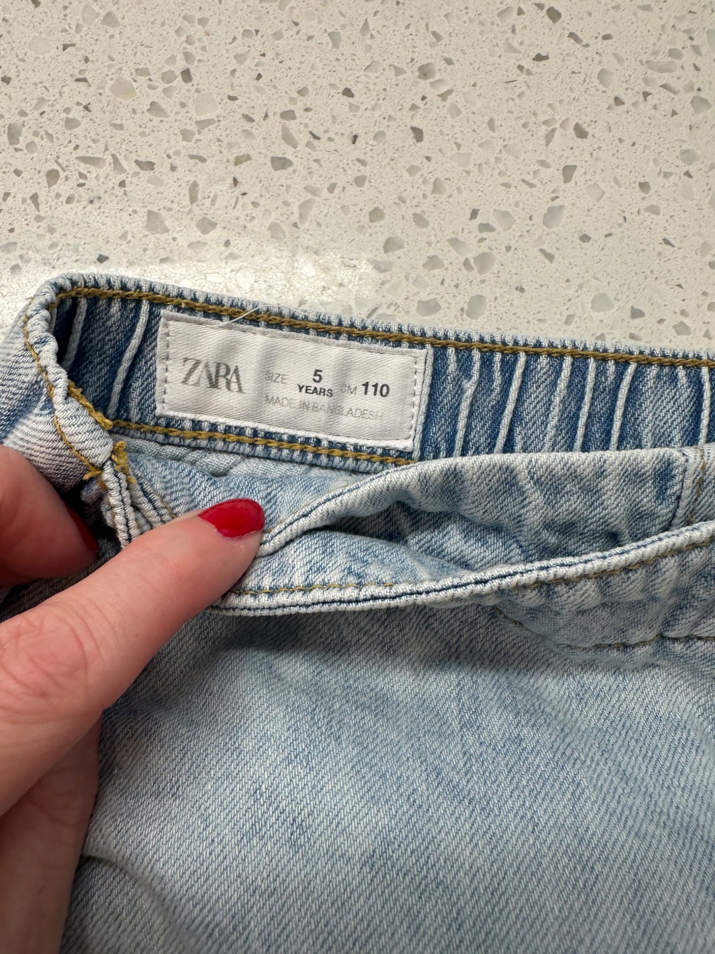 Zara Denim Skort 5 Year, Kids 5/5T (extra small)
