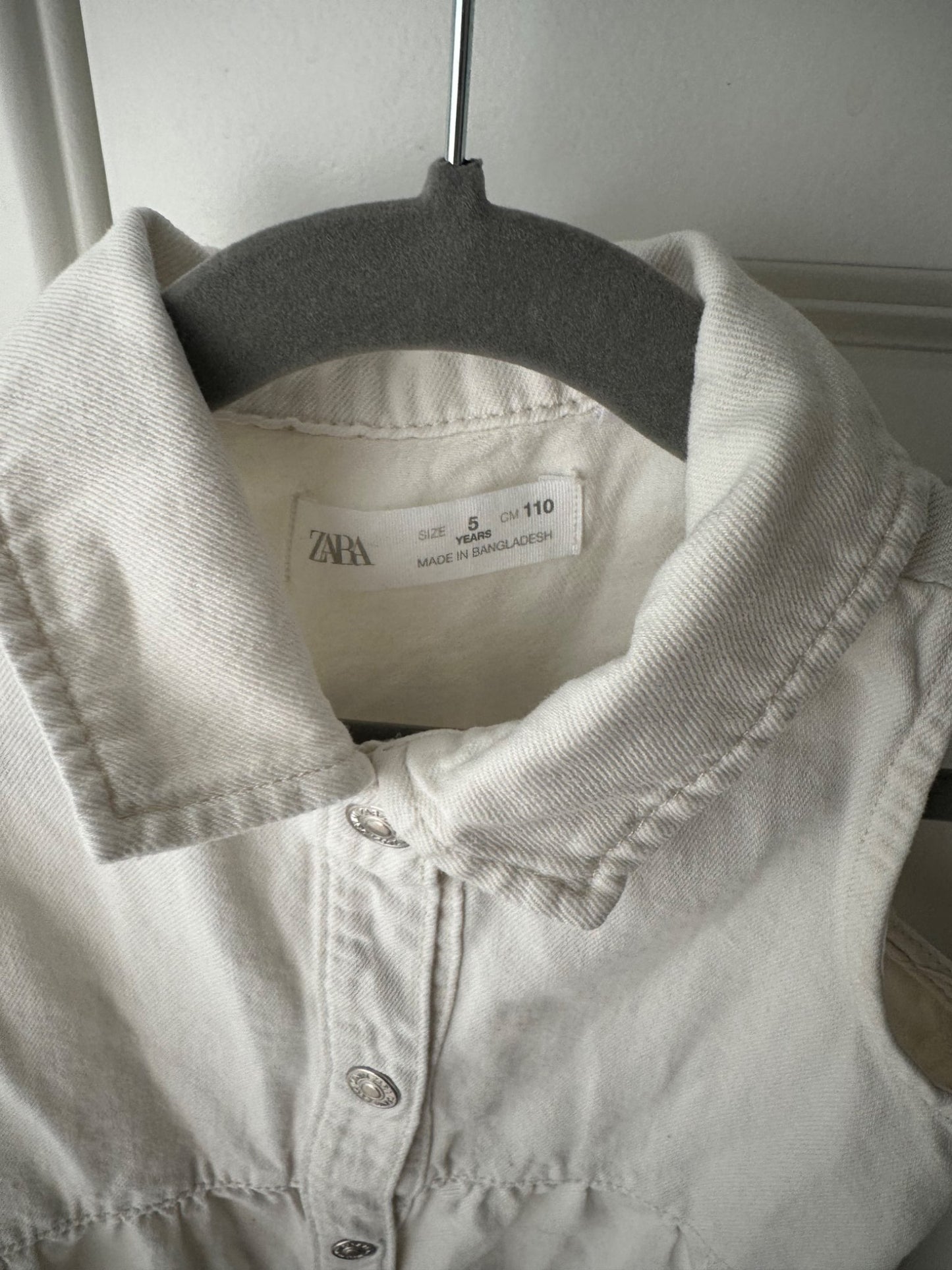 Zara white denim dress 5Y, Kids 5/5T (extra small)