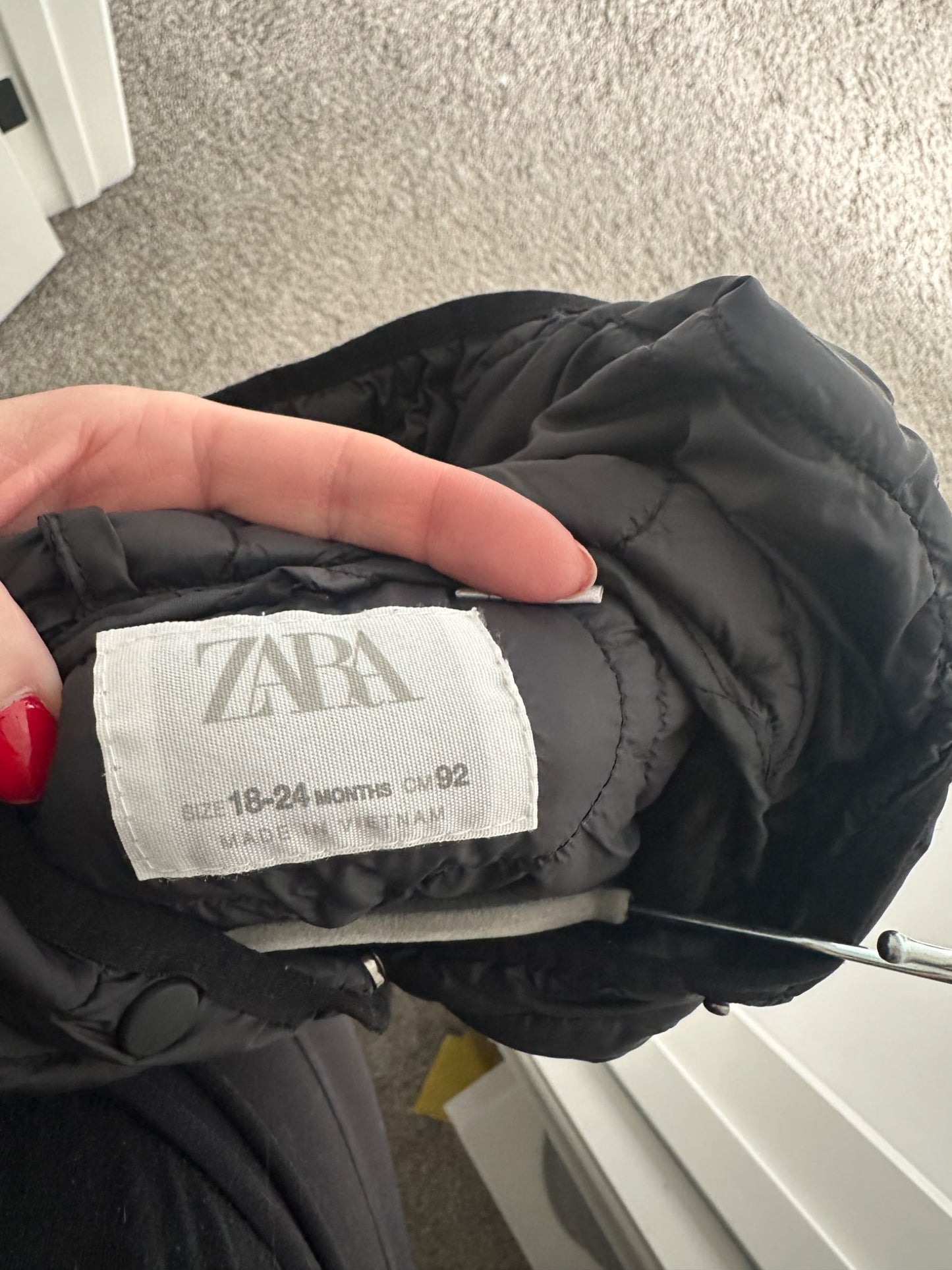 Zara black jacket, Kids 24 Month (18-24M)