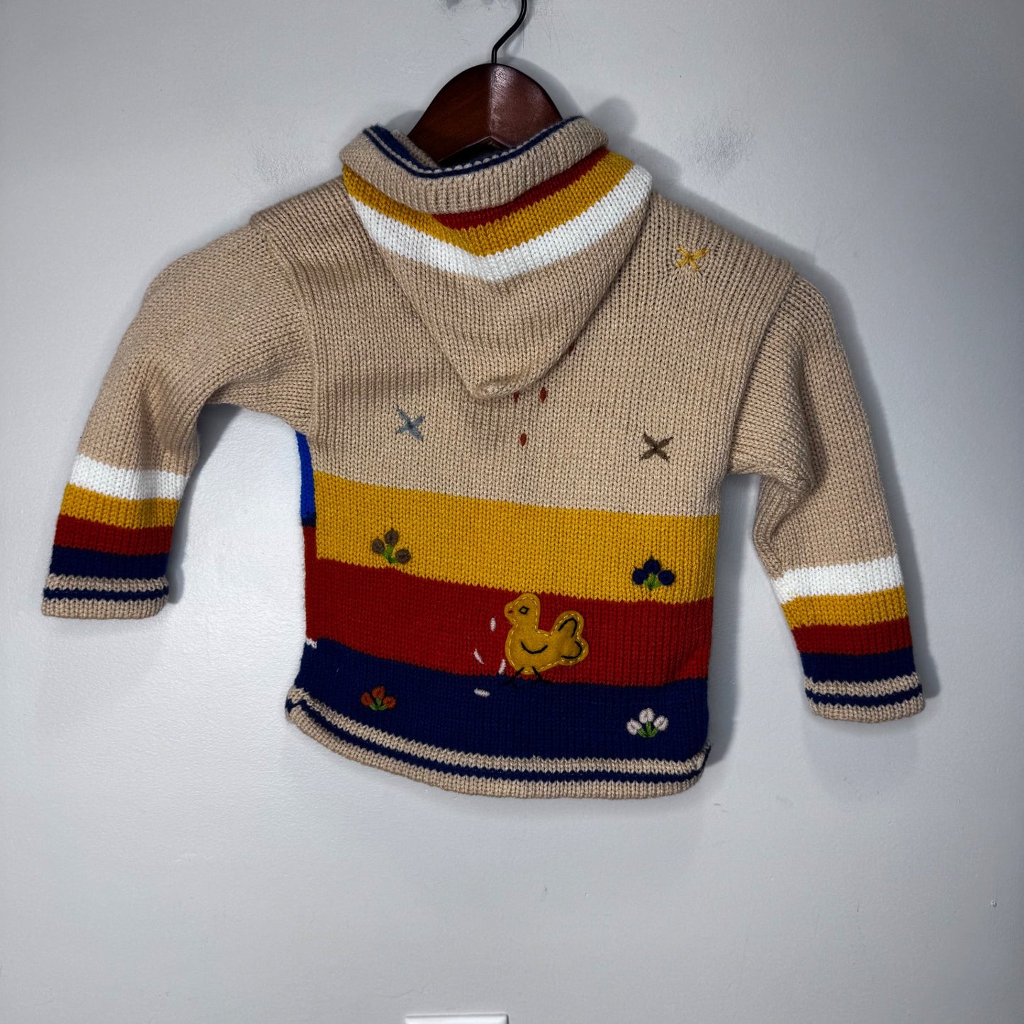 Size 4 Wool Knit Full Zip sweater , Kids 4/4T