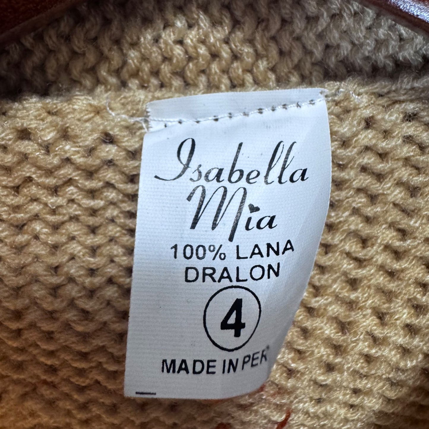 Size 4 Wool Knit Full Zip sweater , Kids 4/4T
