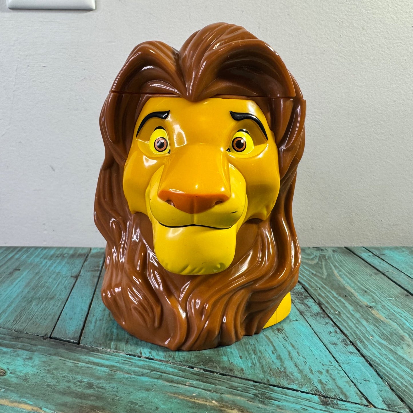 Vintage 90s Disney On Ice Simba Flip-Top Cup Mug