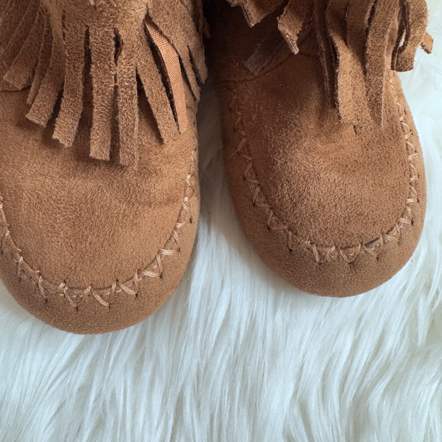 Size 10 Moccasins Fringe Side Zip, Shoes 10 (Toddler:2-4yr)