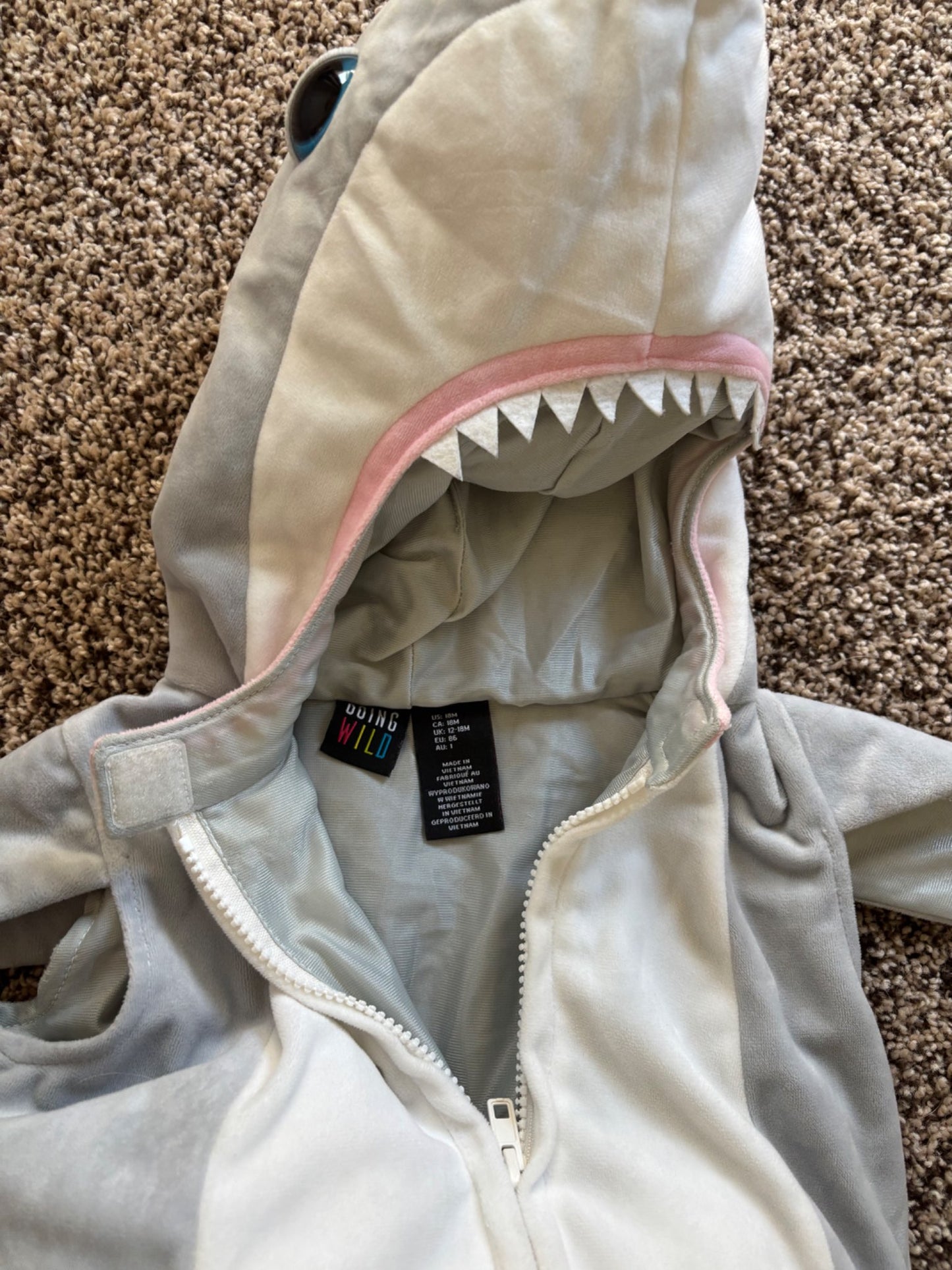 18 month Baby shark costume, Kids 18 Month (12-18M)