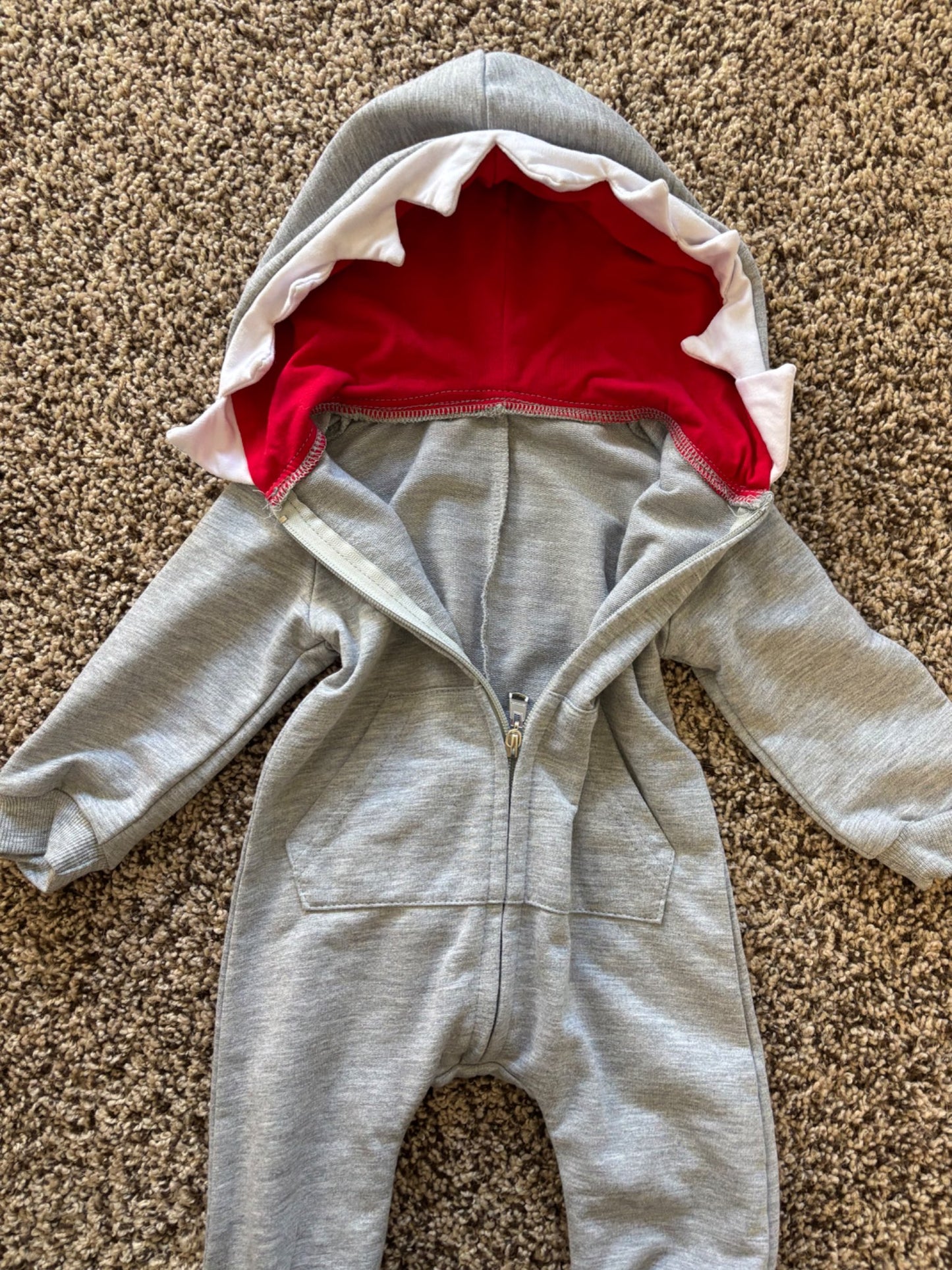 NB baby shark onesie costume