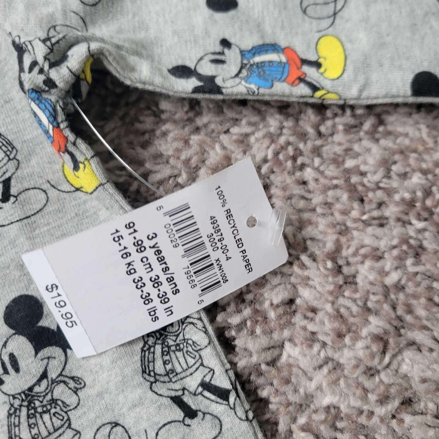 3 Pcs Bundle 3T/4T ( Zara Grey Sweater, Rorie Whelan Short Sleeve Button $12.99 and GAP Mickey Shirt-$19.95), Kids 2T