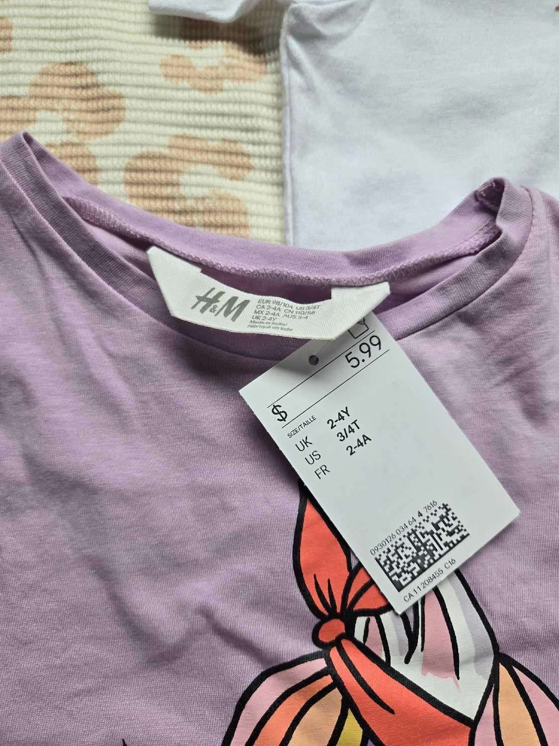 3 T Shirts Girls Bundle ( 1 BNWT and 2 EUC) H&M, Zara and Etsy, Kids 2T