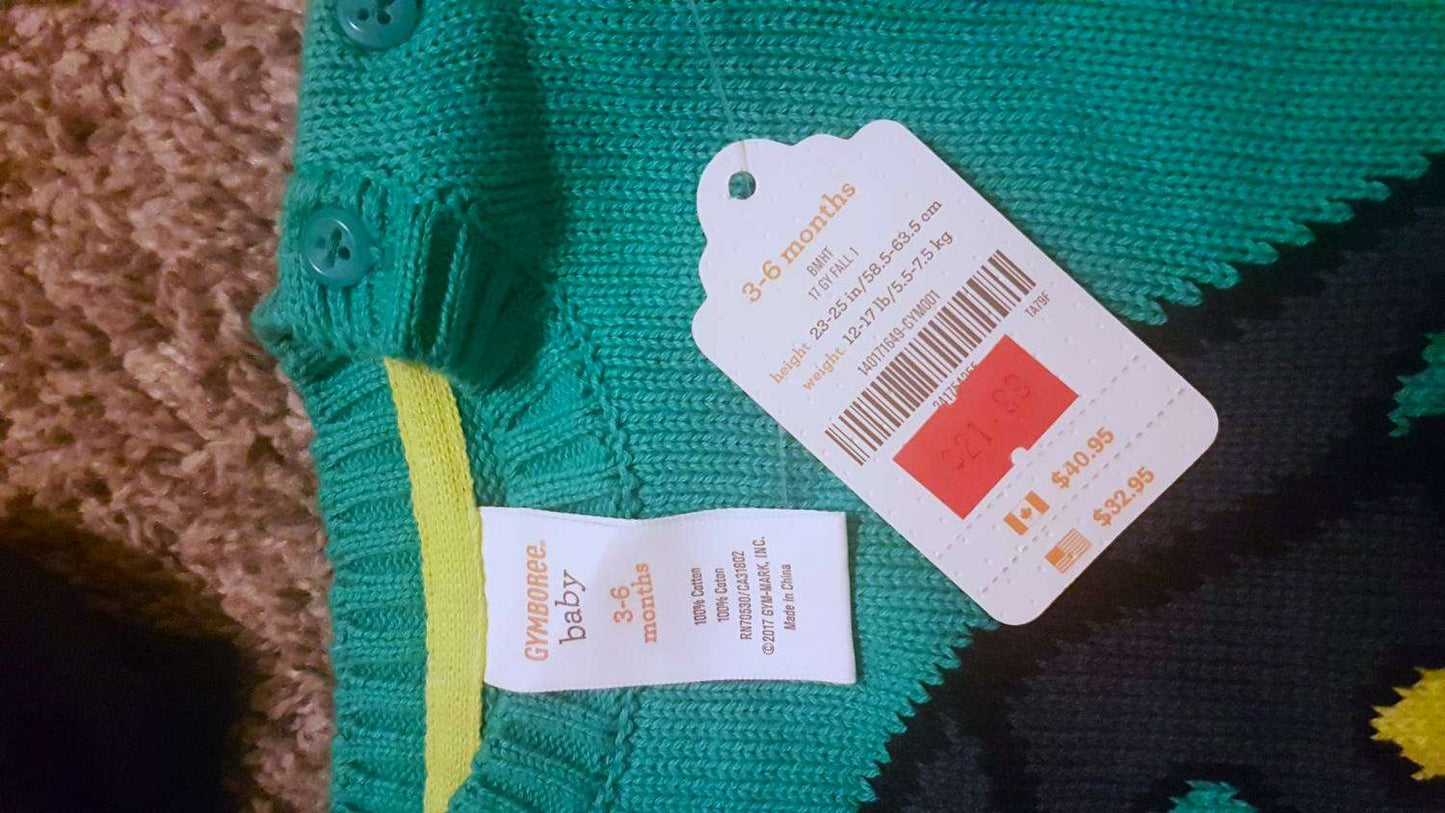 3-6months sweater and bodysuit bundle (Gymboree and GAP) , Kids 6 Month (3-6M)