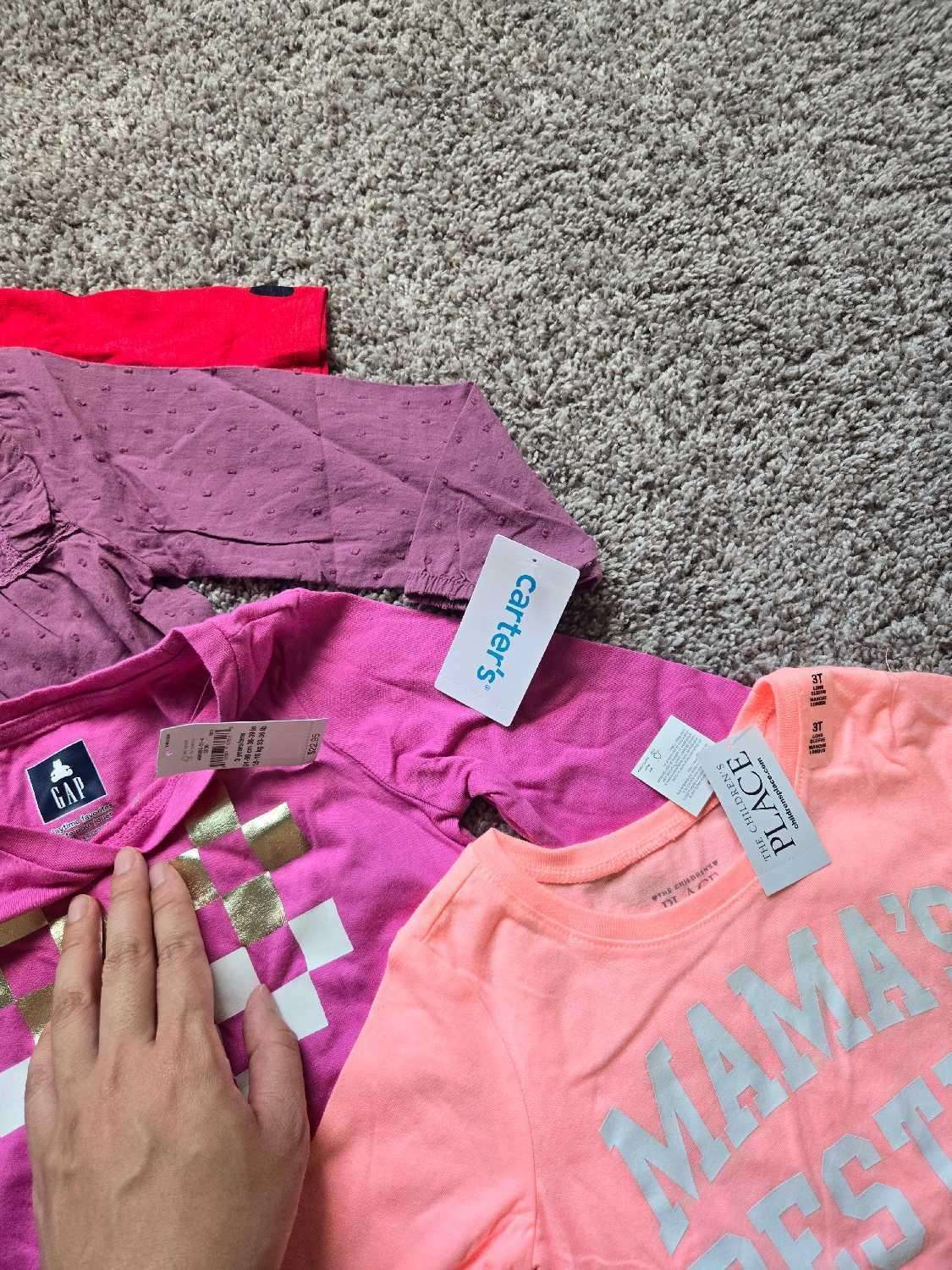 4 Long Sleeves for 3T Girls, Kids 3T