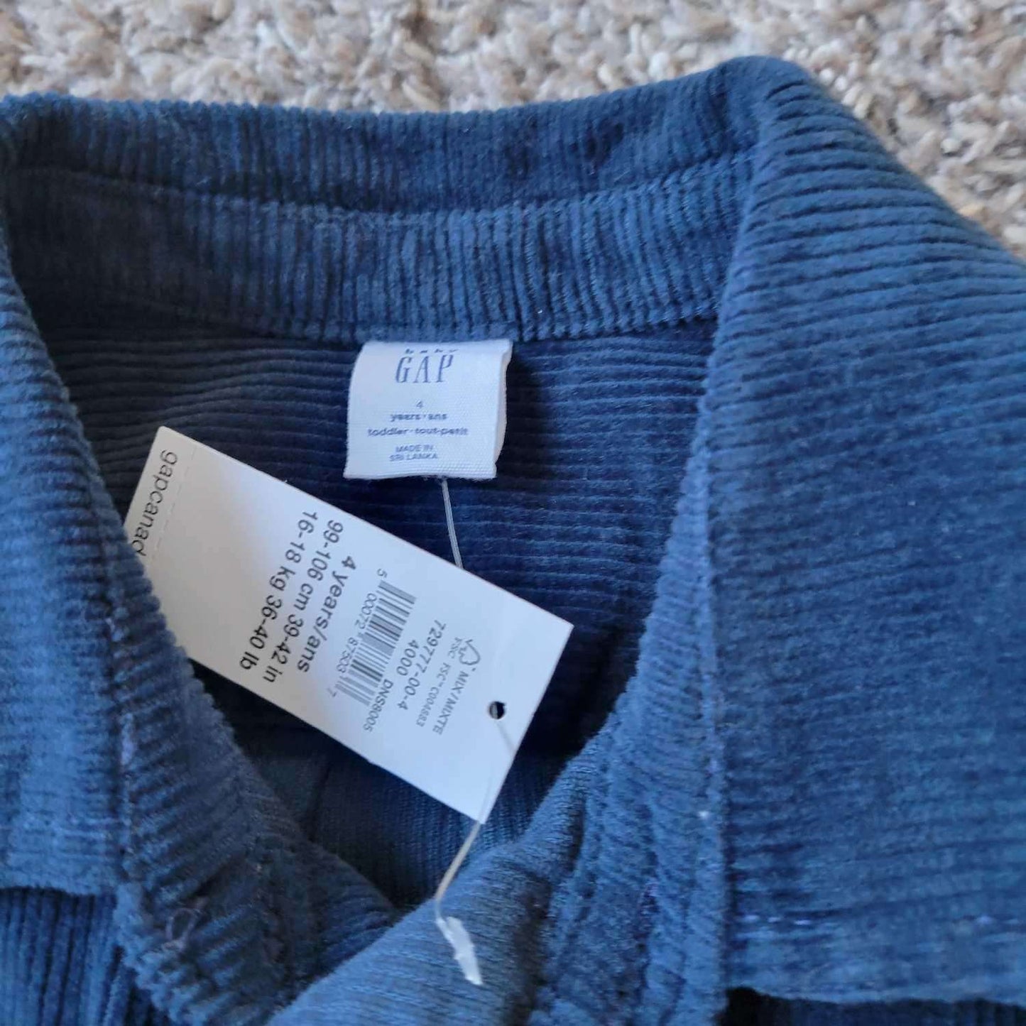 GAP Blue Shacket 4T, Kids 4/4T