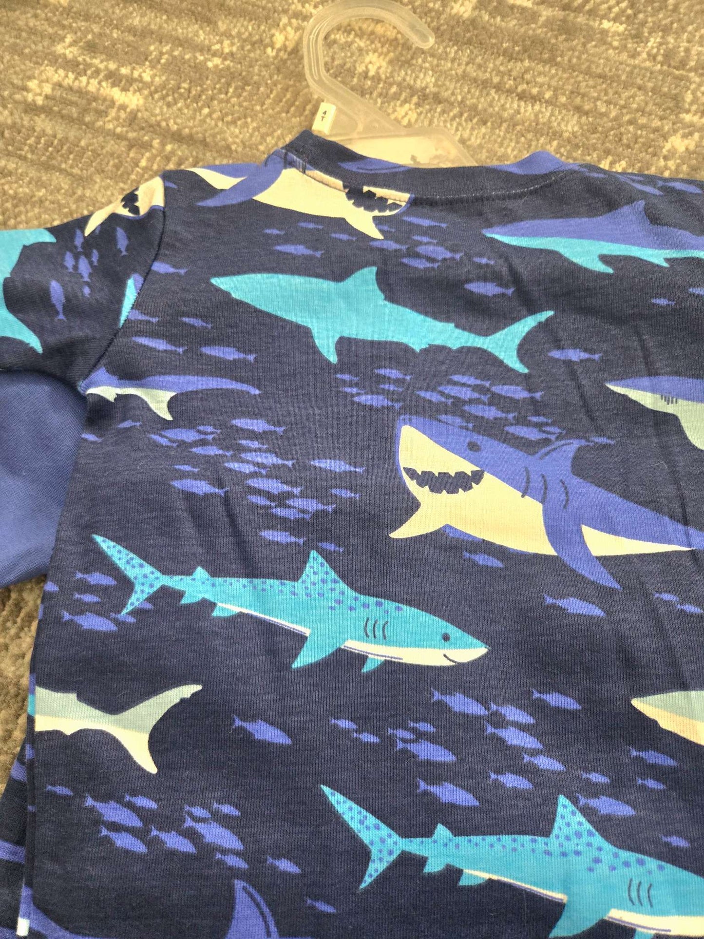 3Pcs Shark PJ set 4T (Retails $39.95), Kids 4/4T