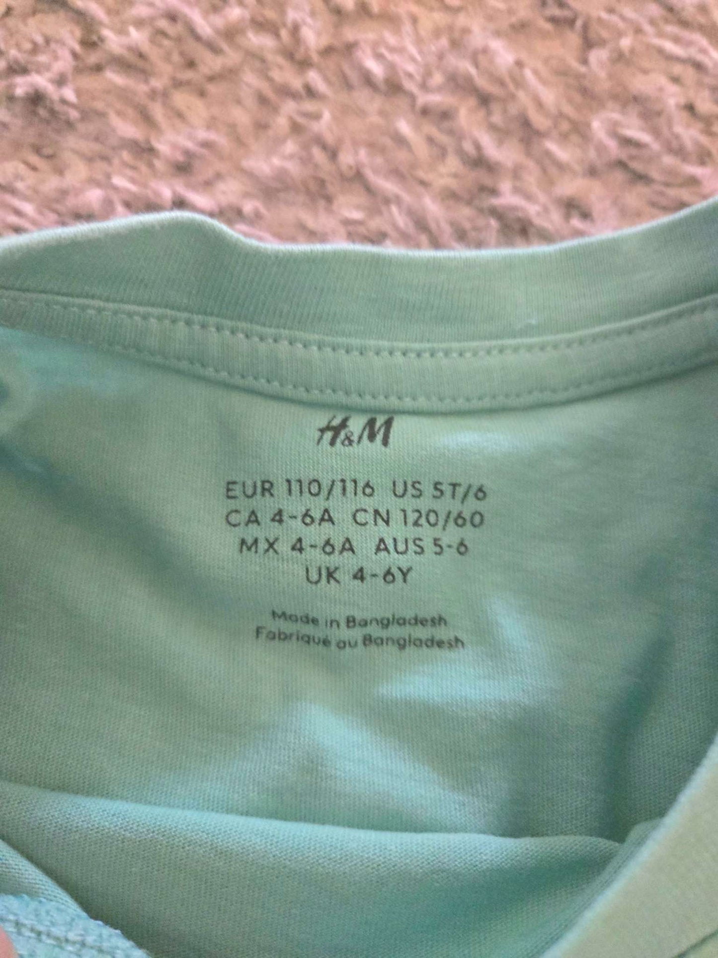 5Pcs T Shirts 4-6T from H&M, Kids 4/4T