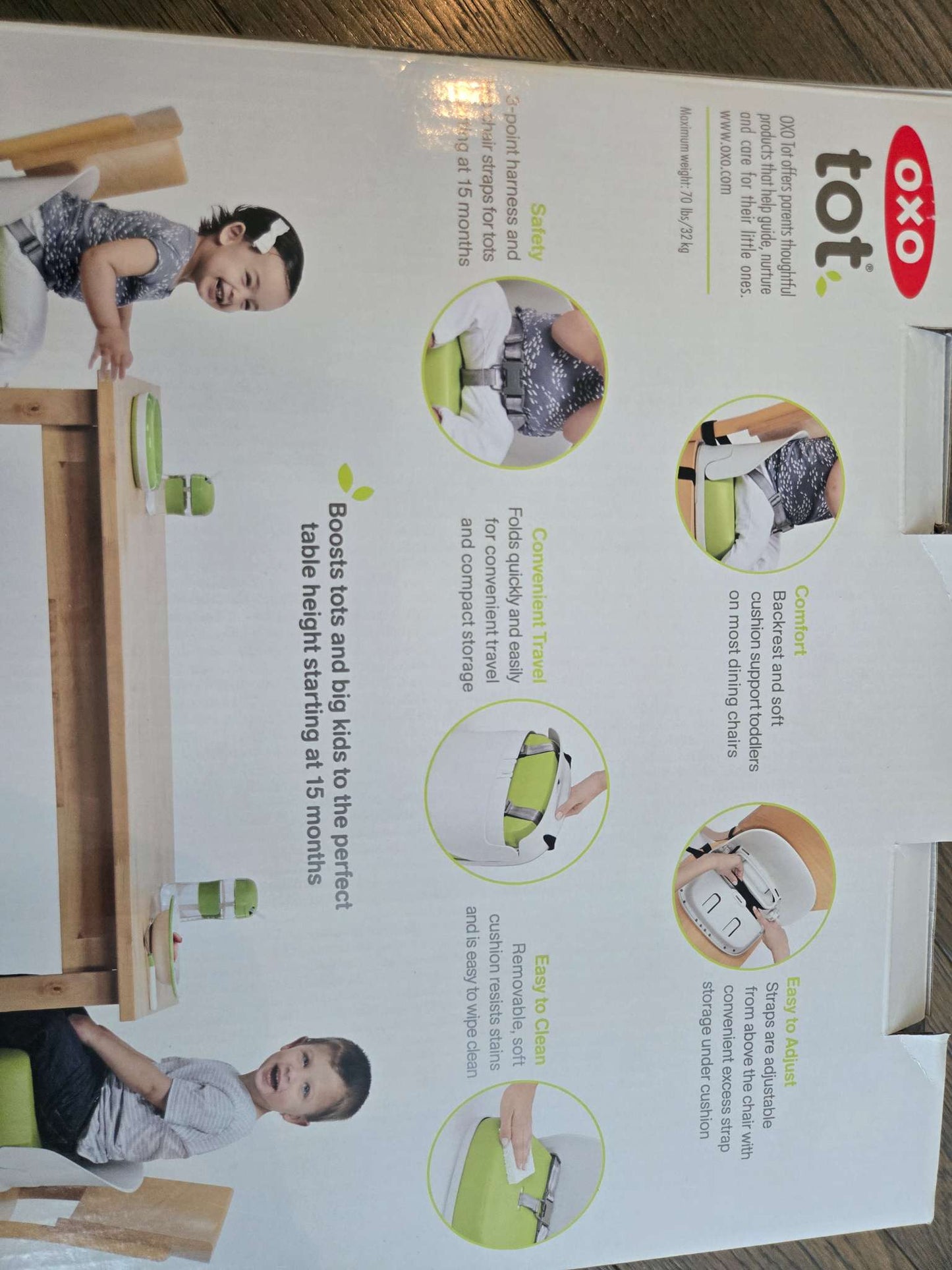 Oxo Tot Perch Booster Seat with Straps, Taupe