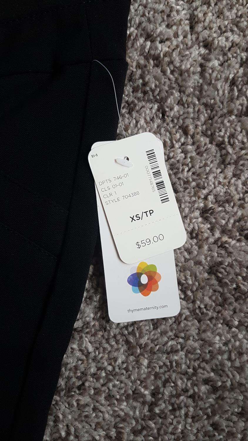Thyme Maternity pants XS (Retails $59.00), Maternity XS (0-2)