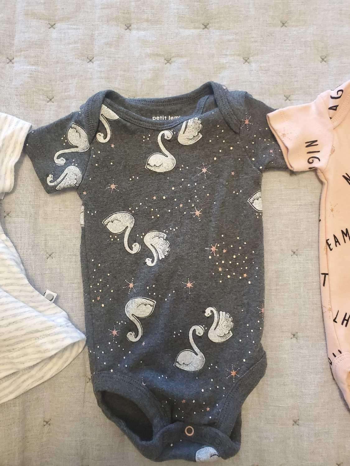 Petit lem -onsies and a dress 3 months, Kids 3 Month (0-3M)