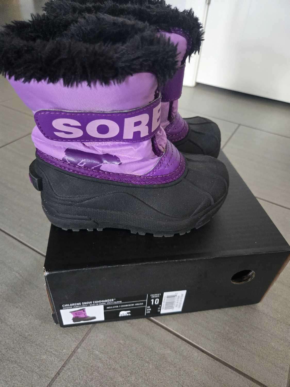 Sorel Snow Commander Purple Winter Boots 10T, Shoes 10 (Toddler:2-4yr)
