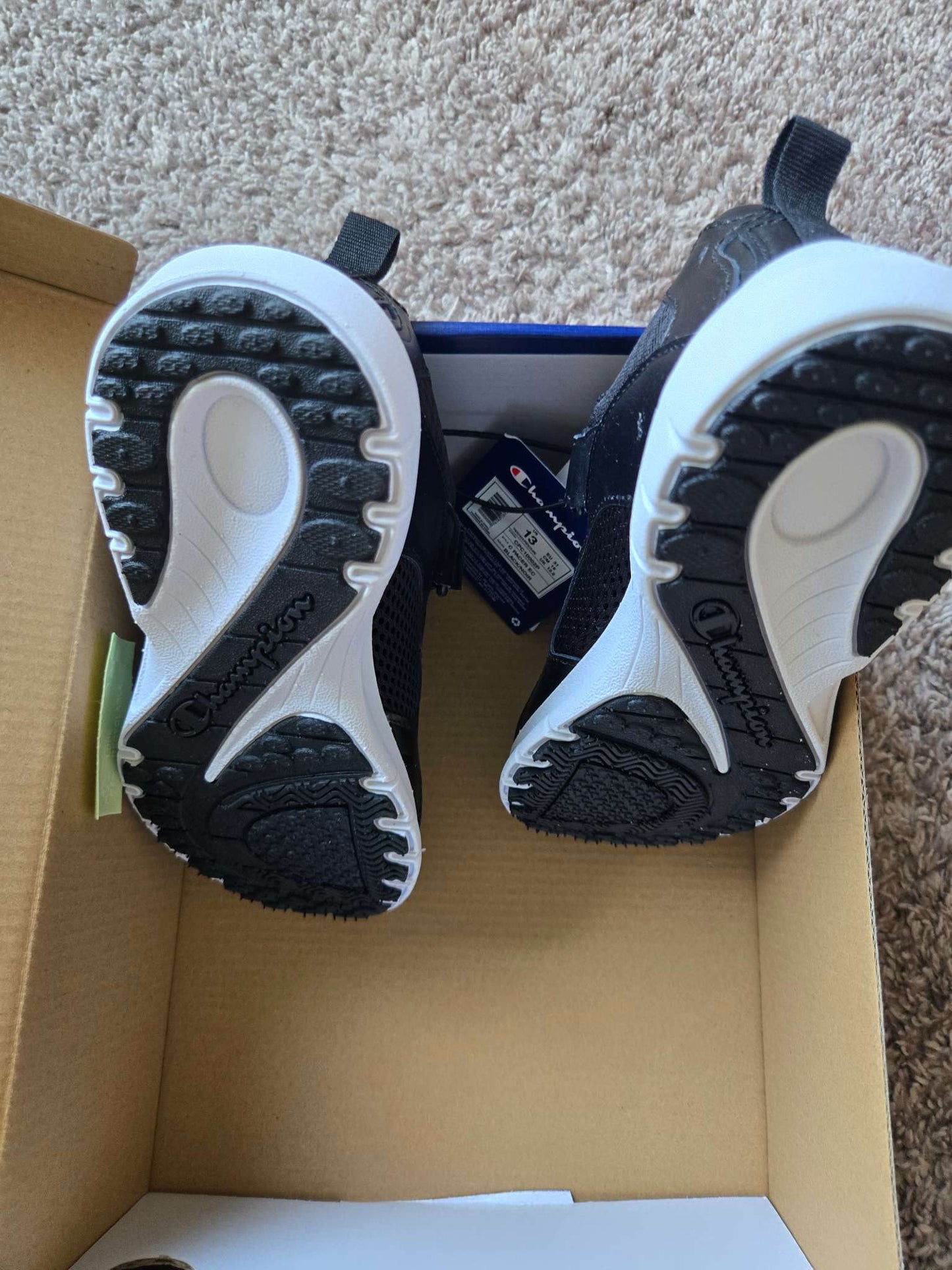Champion 13 Kids Black Sneakers 22.00, Shoes 13 (Kids:4-8yr)